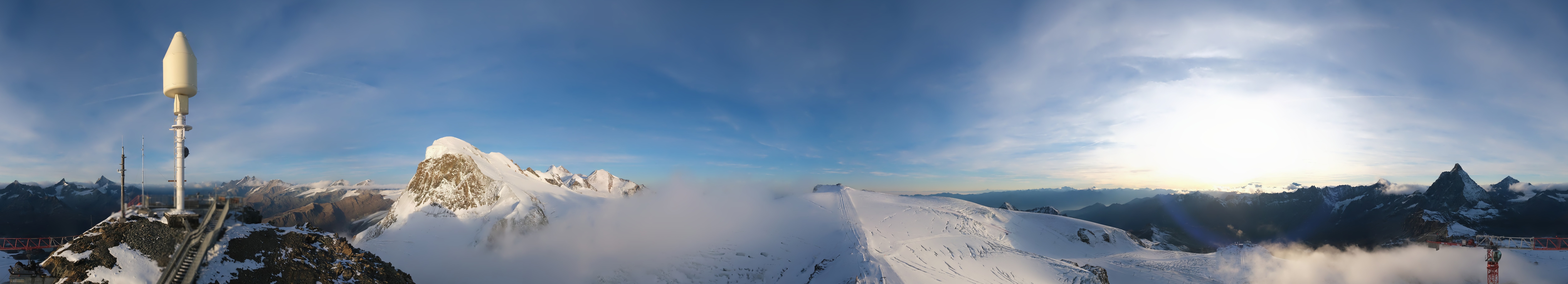 Archiv Foto Webcam Kleinmatterhorn Zermatt