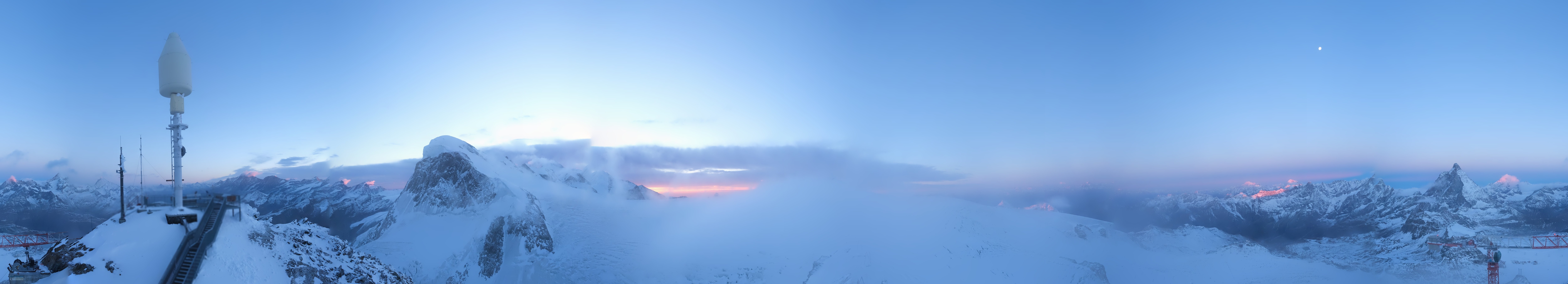 Archived image Webcam Kleinmatterhorn Zermatt