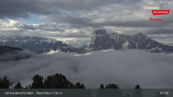 Archiv Foto Webcam Raschötz - St. Ulrich