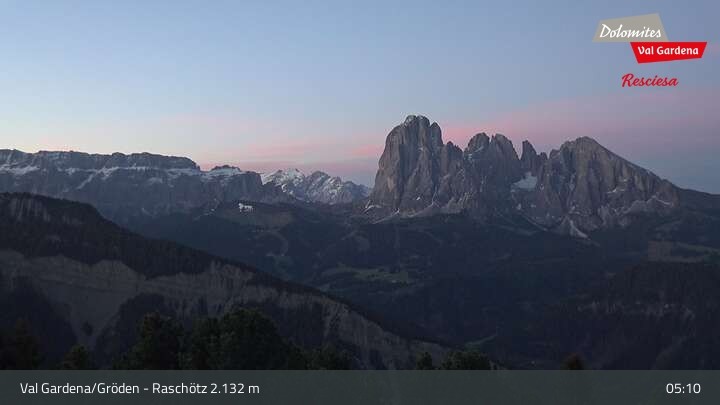 Archiv Foto Webcam Raschötz - St. Ulrich