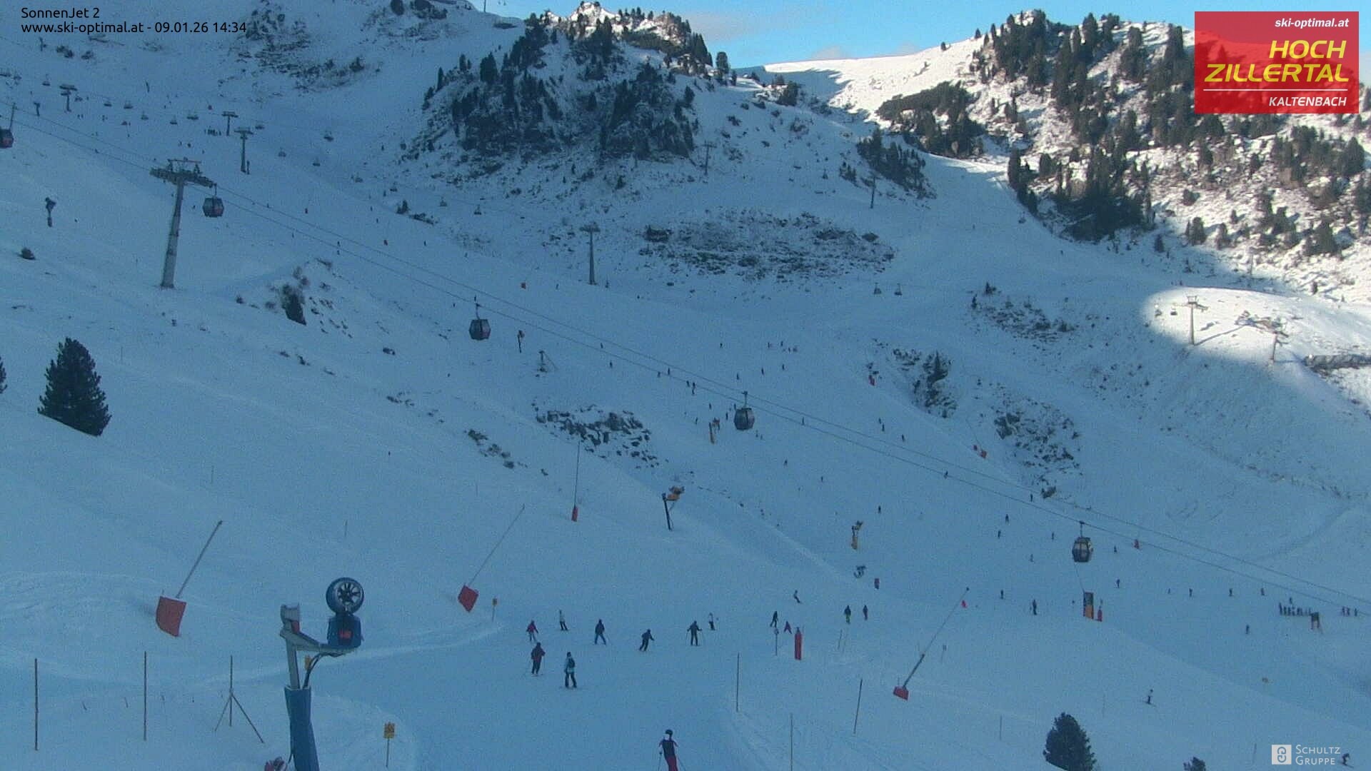 Archiv Foto Webcam Hochzillertal: Blick zum Sonnjet 2