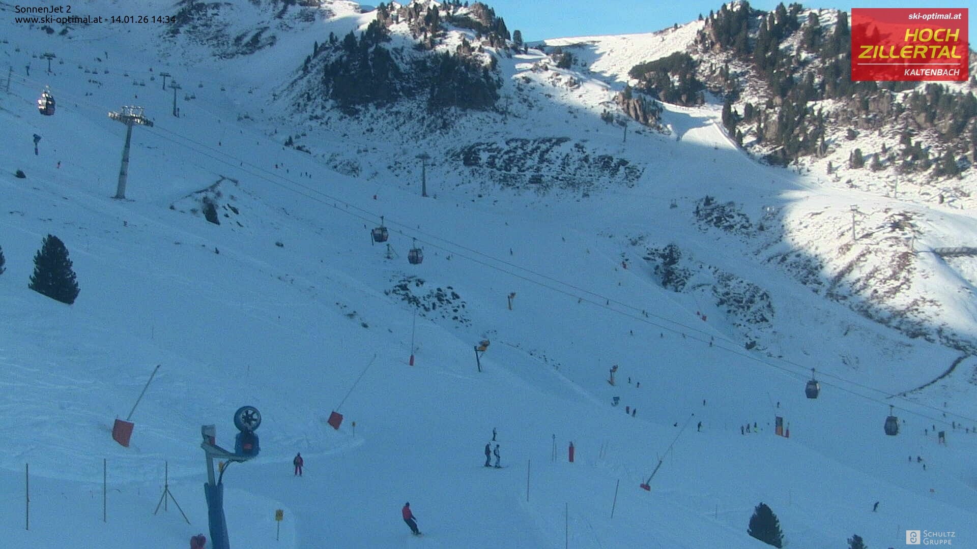 Archiv Foto Webcam Hochzillertal: Blick zum Sonnjet 2