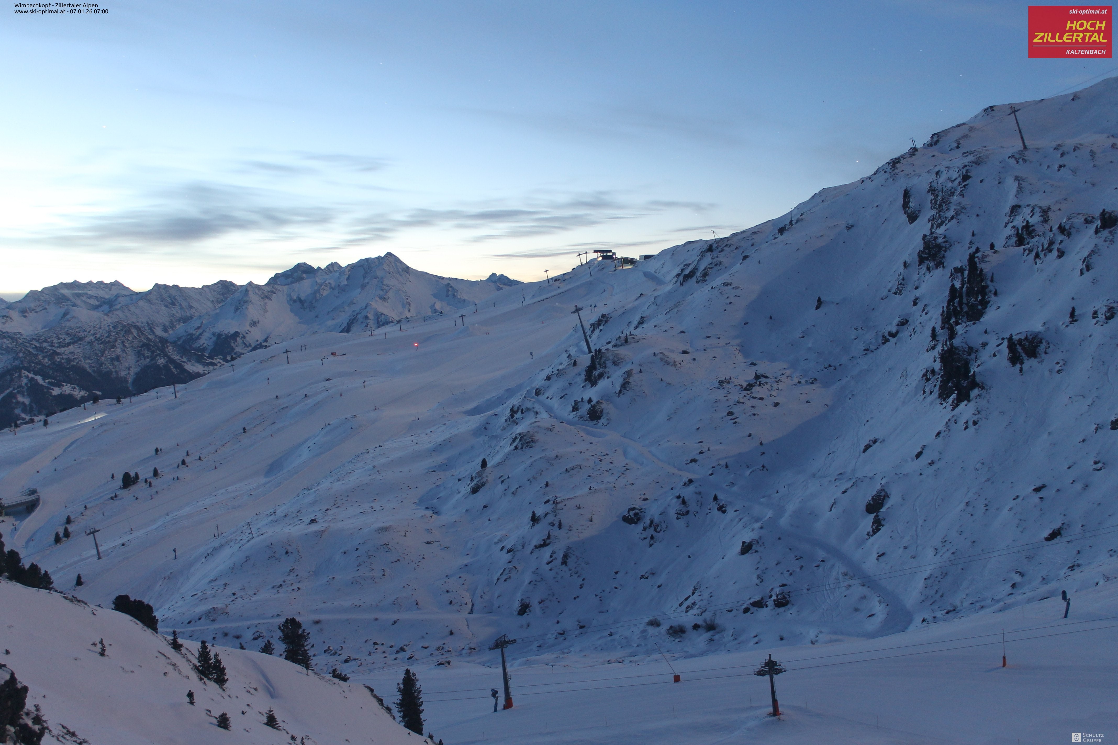 Archived image Webcam Hochzillertal: Mountain View Restaurant