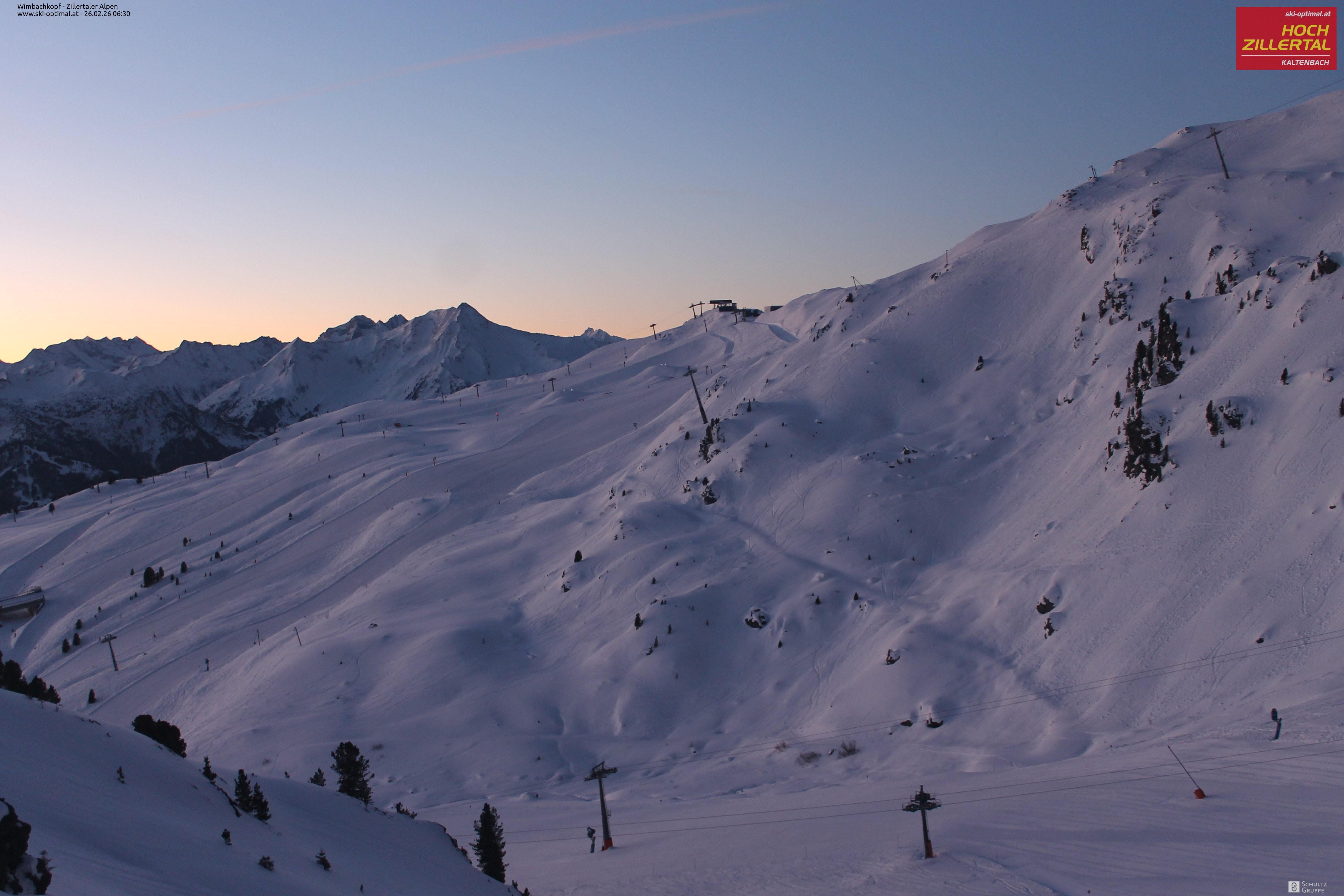Archived image Webcam Hochzillertal: Mountain View Restaurant