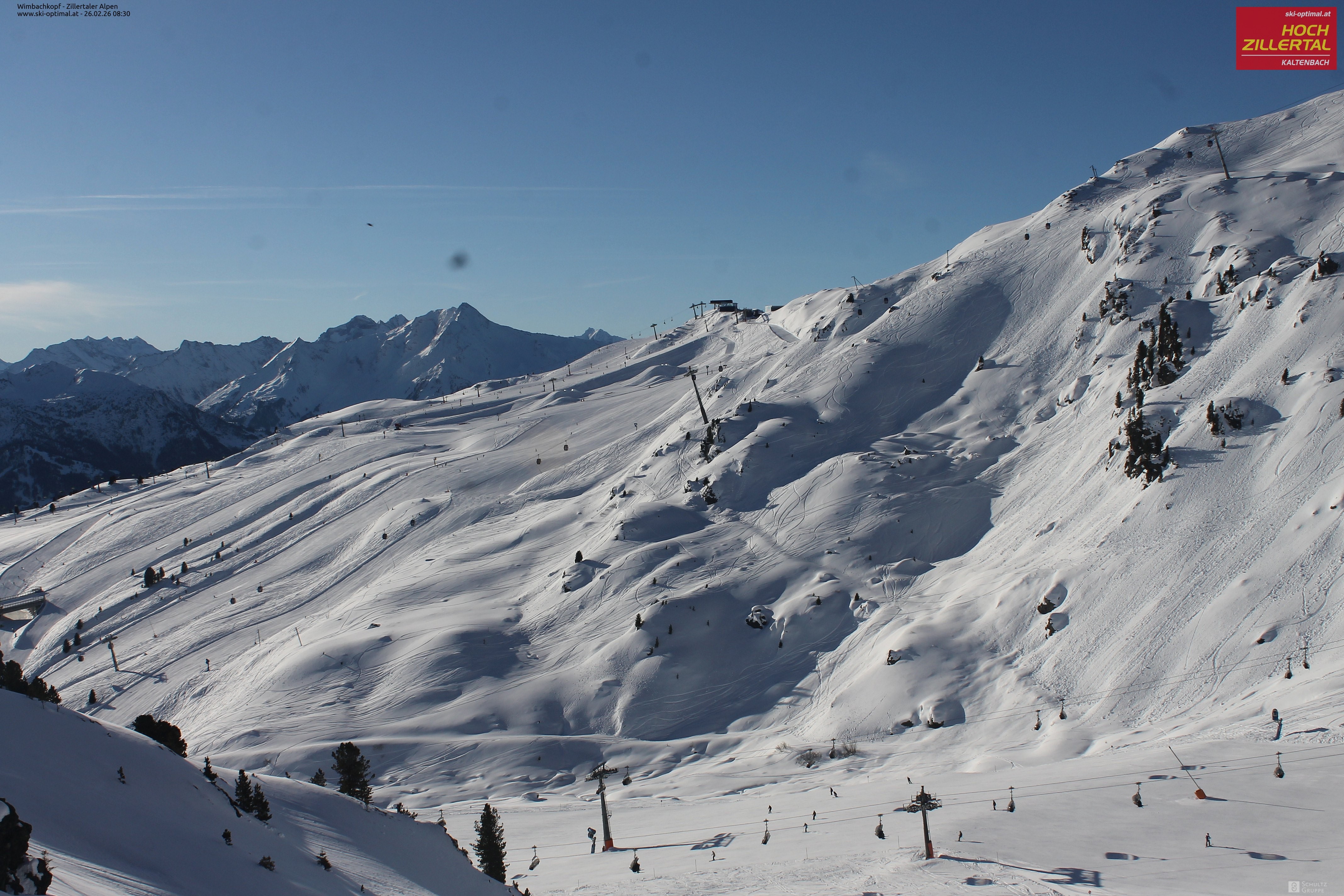 Archived image Webcam Hochzillertal: Mountain View Restaurant