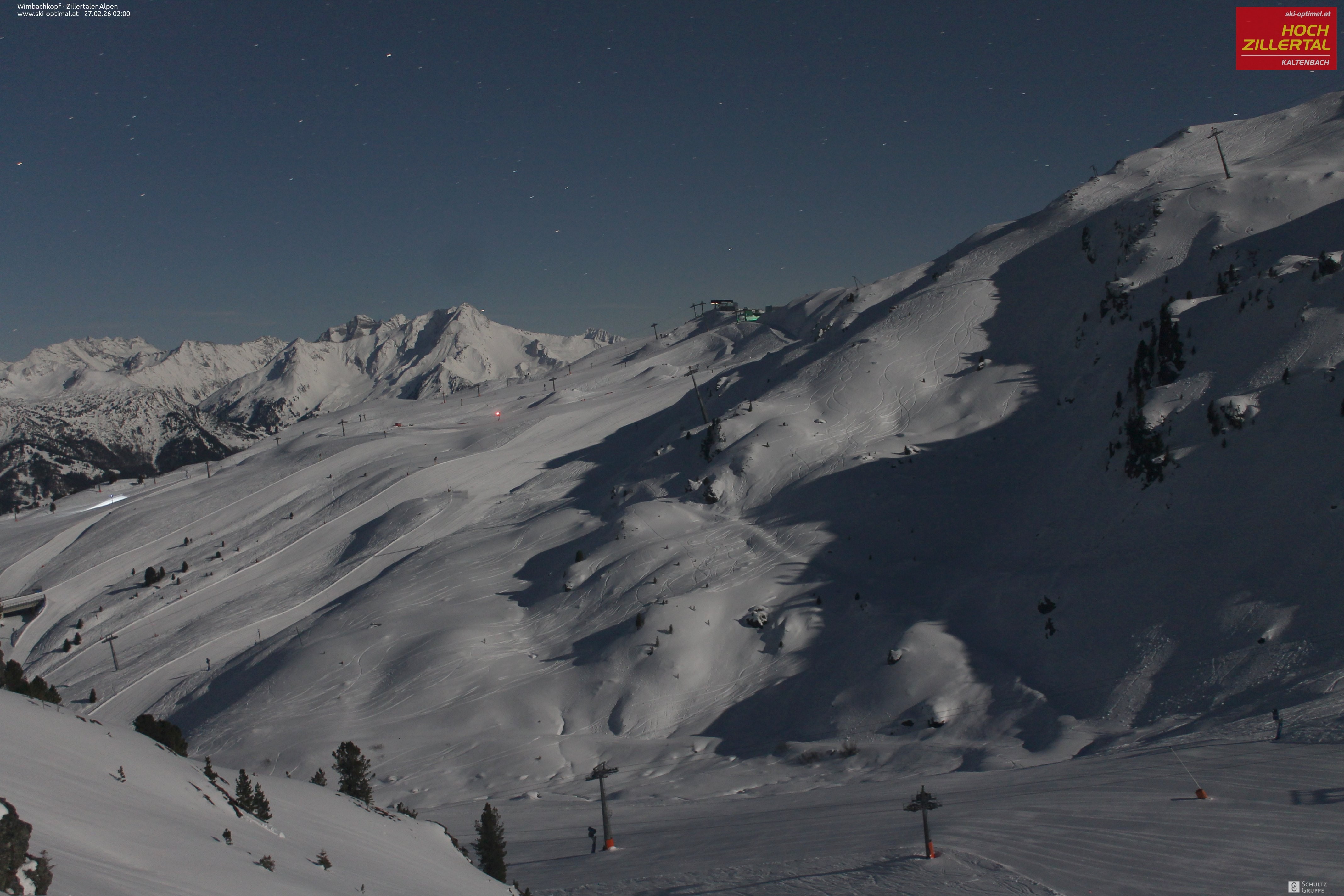 Archived image Webcam Hochzillertal: Mountain View Restaurant