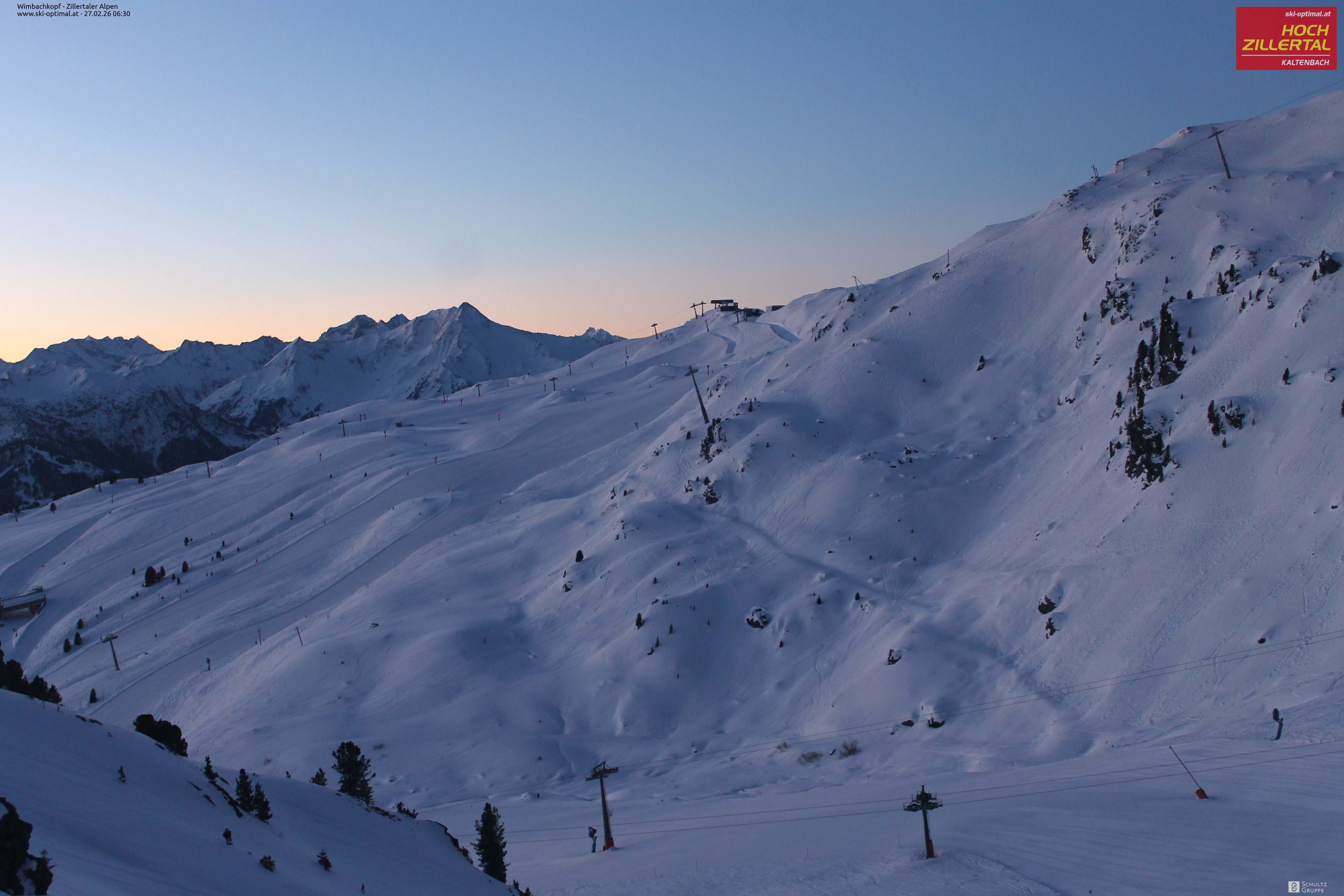 Archived image Webcam Hochzillertal: Mountain View Restaurant