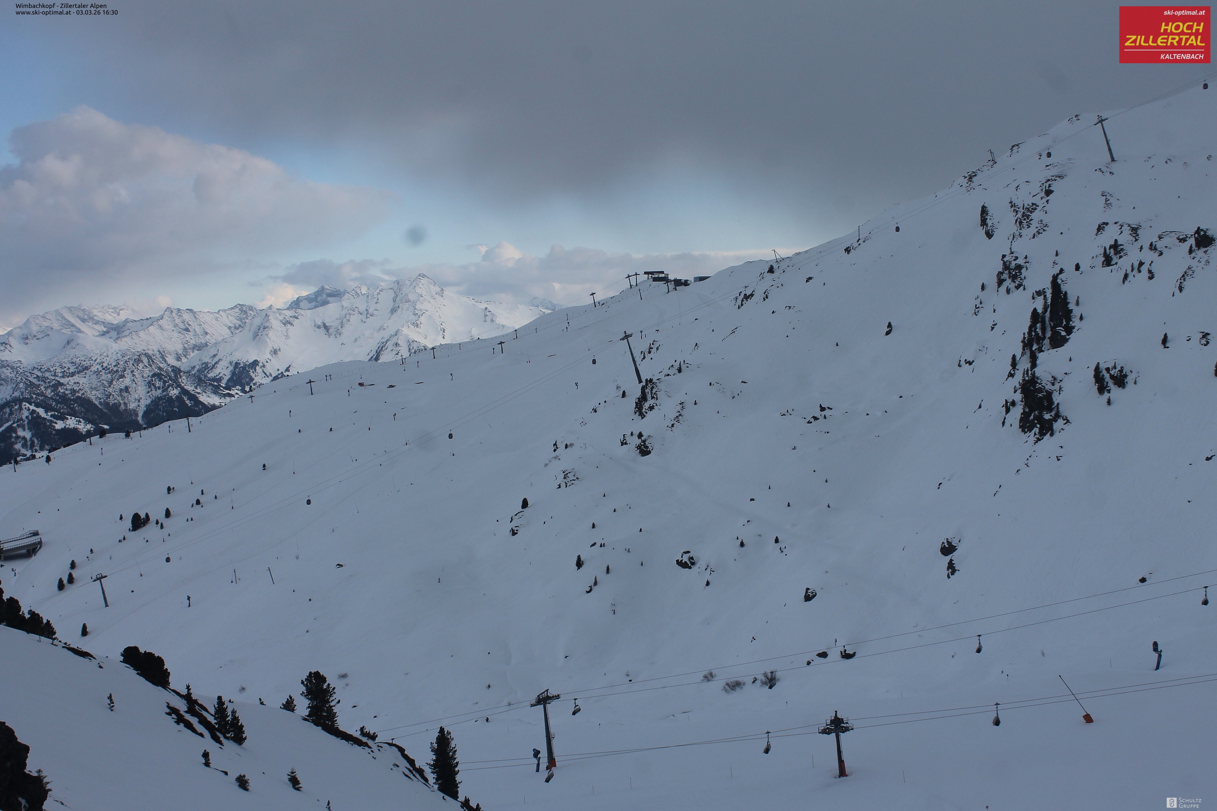 Archived image Webcam Hochzillertal: Mountain View Restaurant