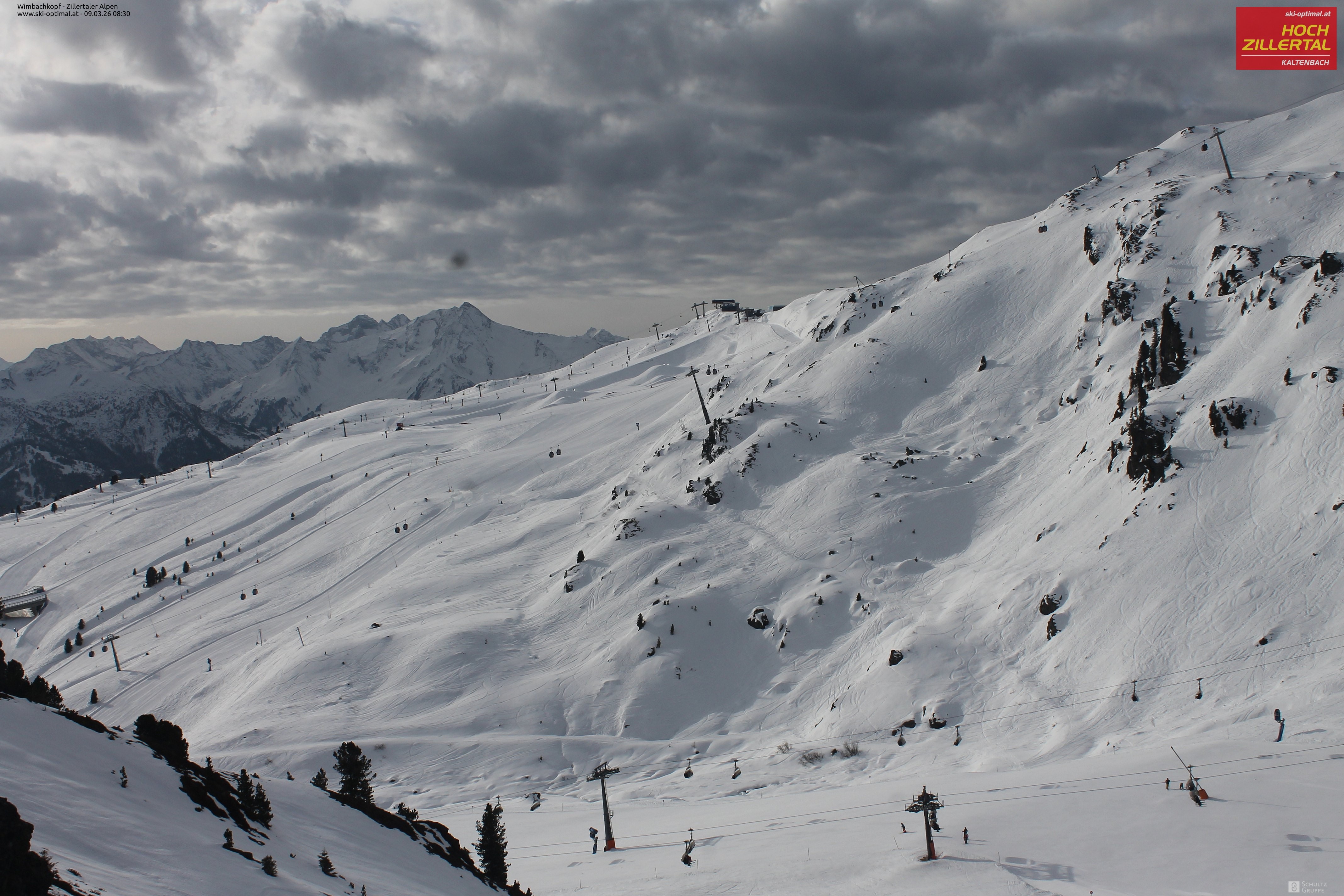 Archived image Webcam Hochzillertal: Mountain View Restaurant