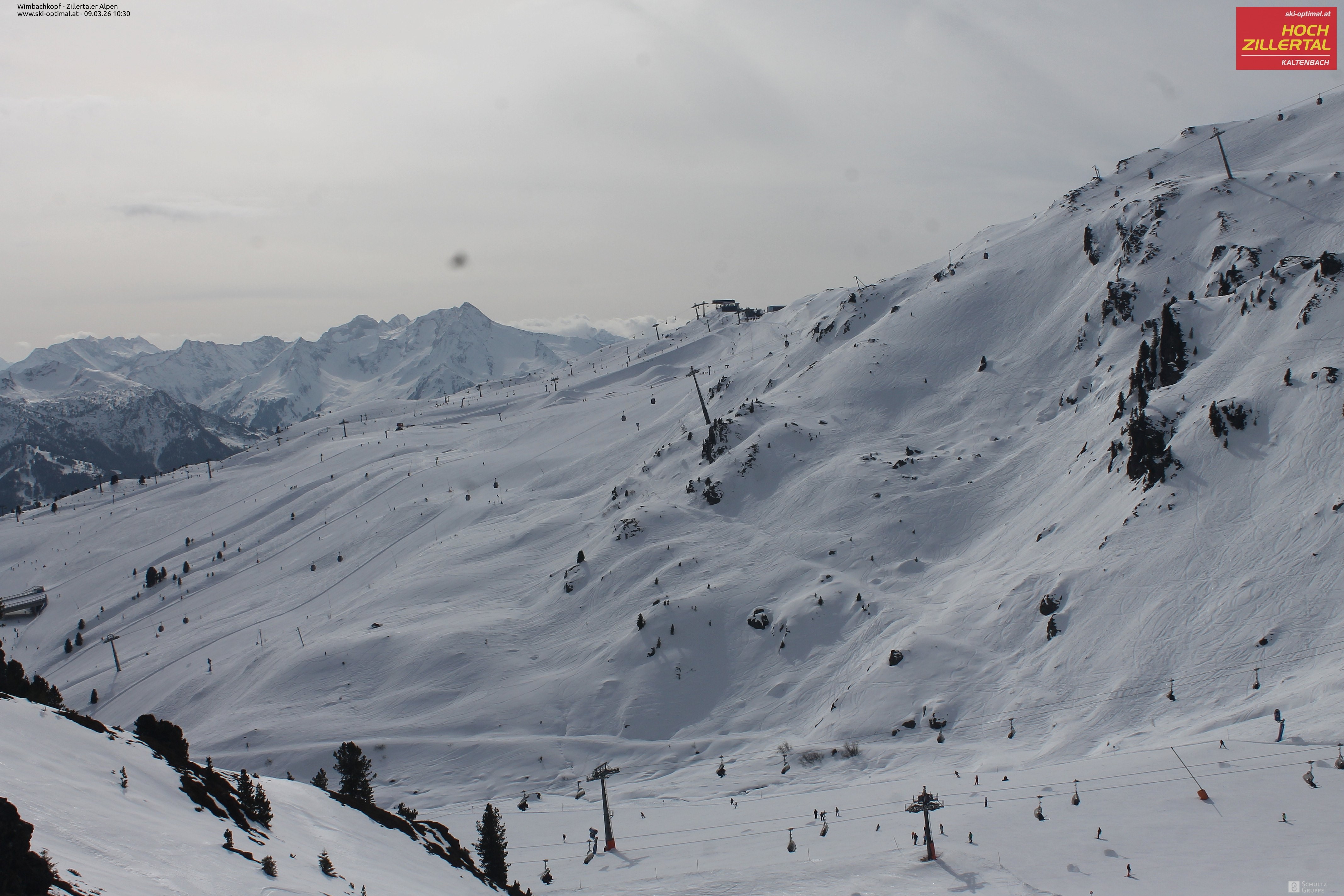 Archived image Webcam Hochzillertal: Mountain View Restaurant