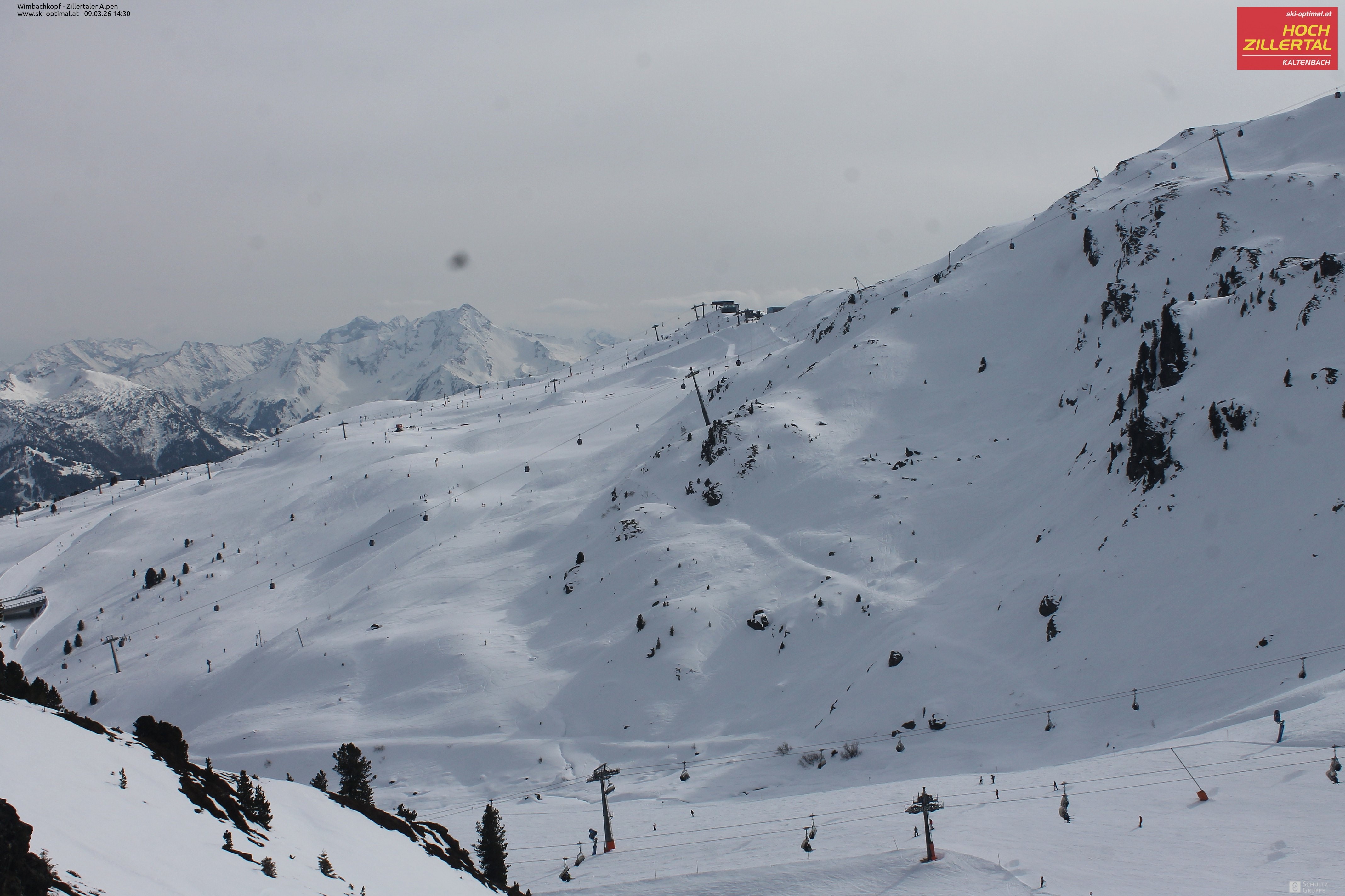 Archived image Webcam Hochzillertal: Mountain View Restaurant