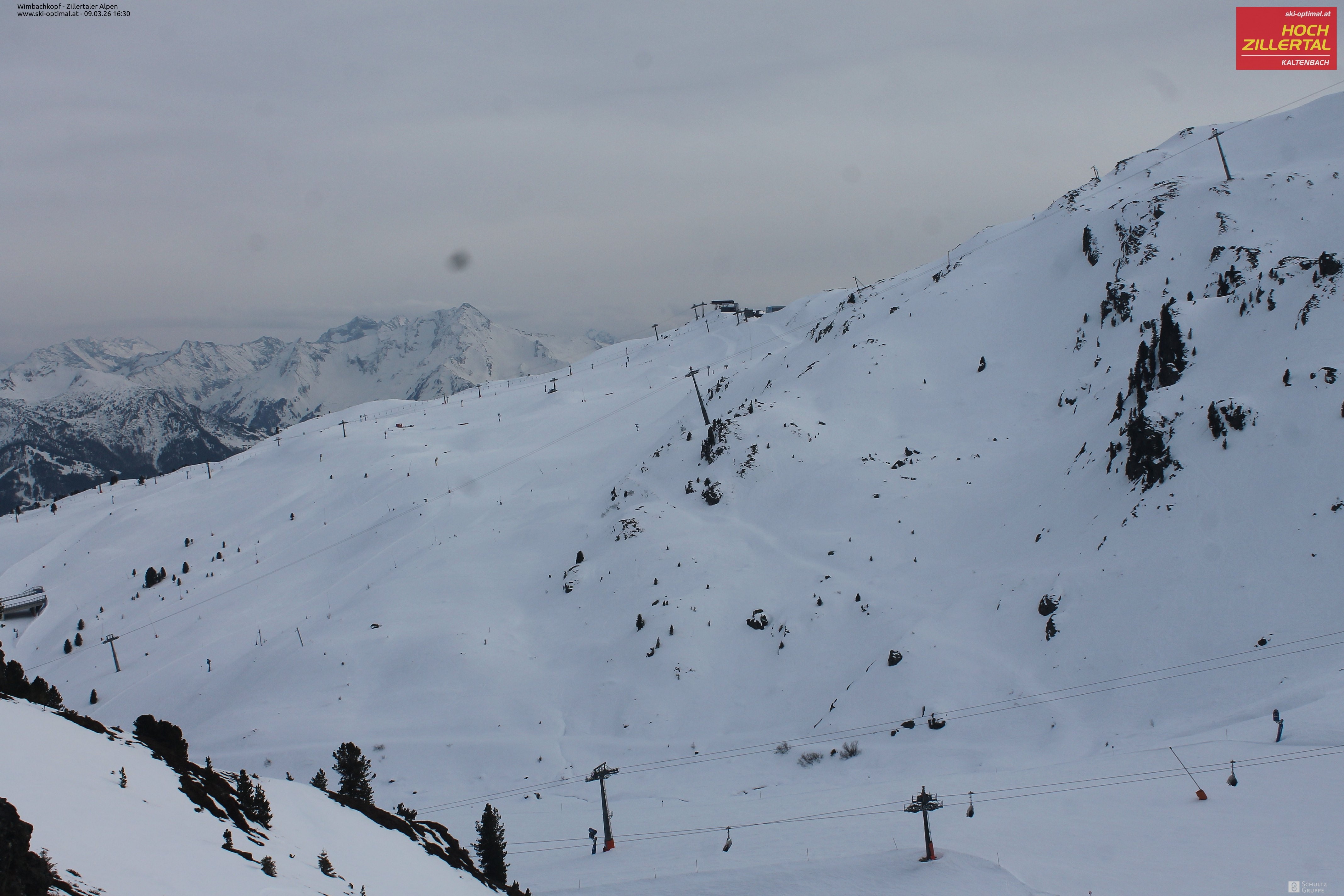Archived image Webcam Hochzillertal: Mountain View Restaurant