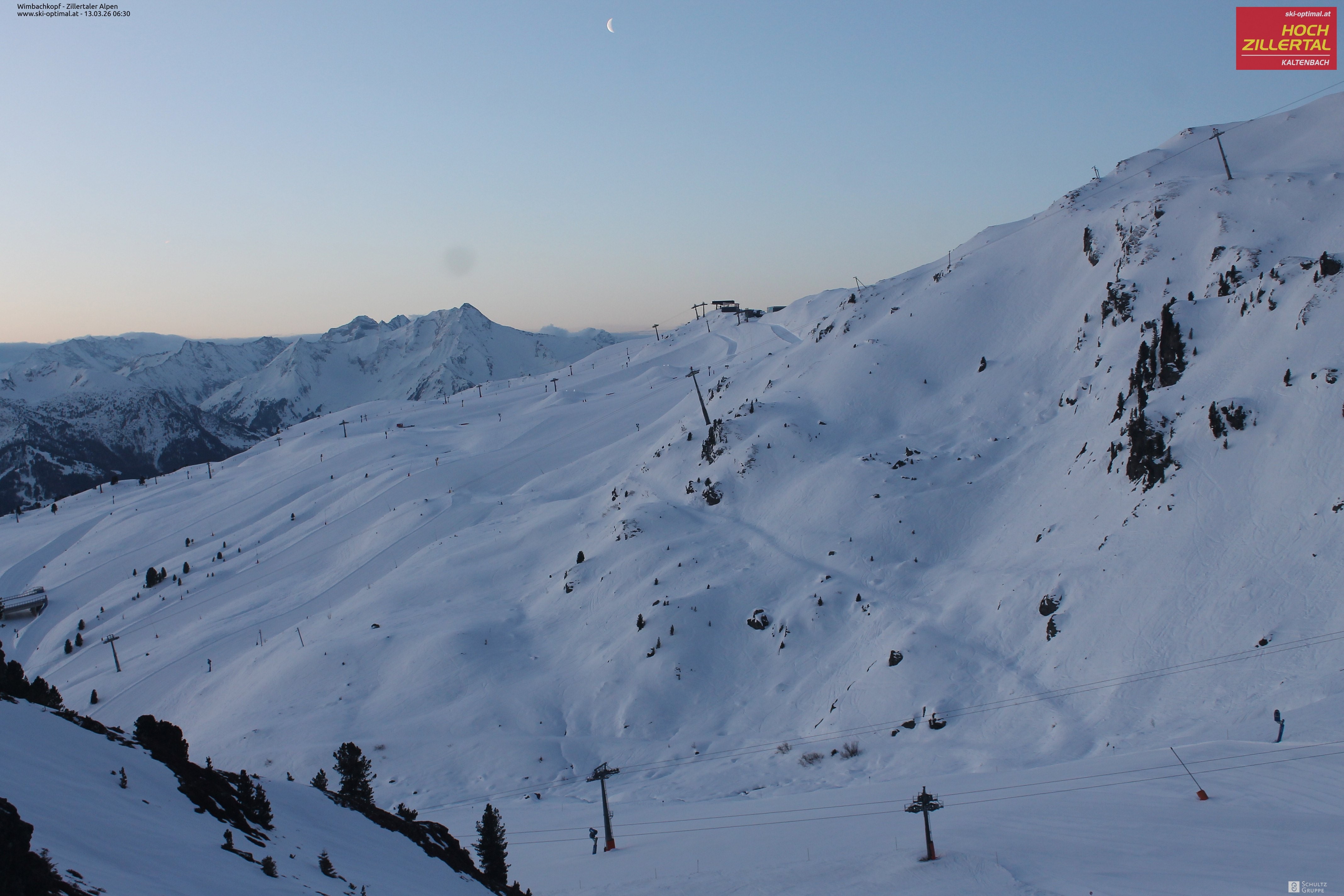Archived image Webcam Hochzillertal: Mountain View Restaurant