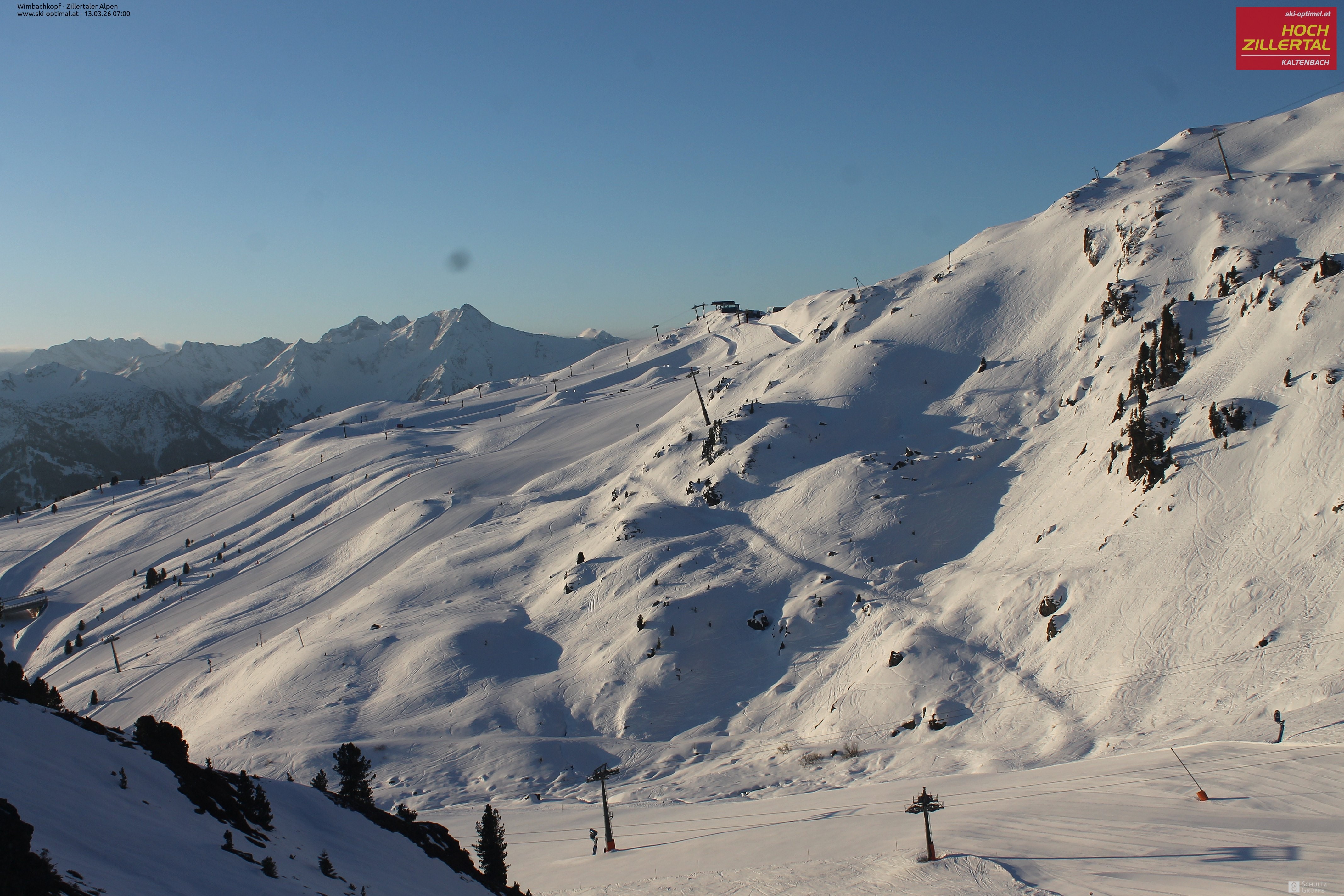 Archived image Webcam Hochzillertal: Mountain View Restaurant