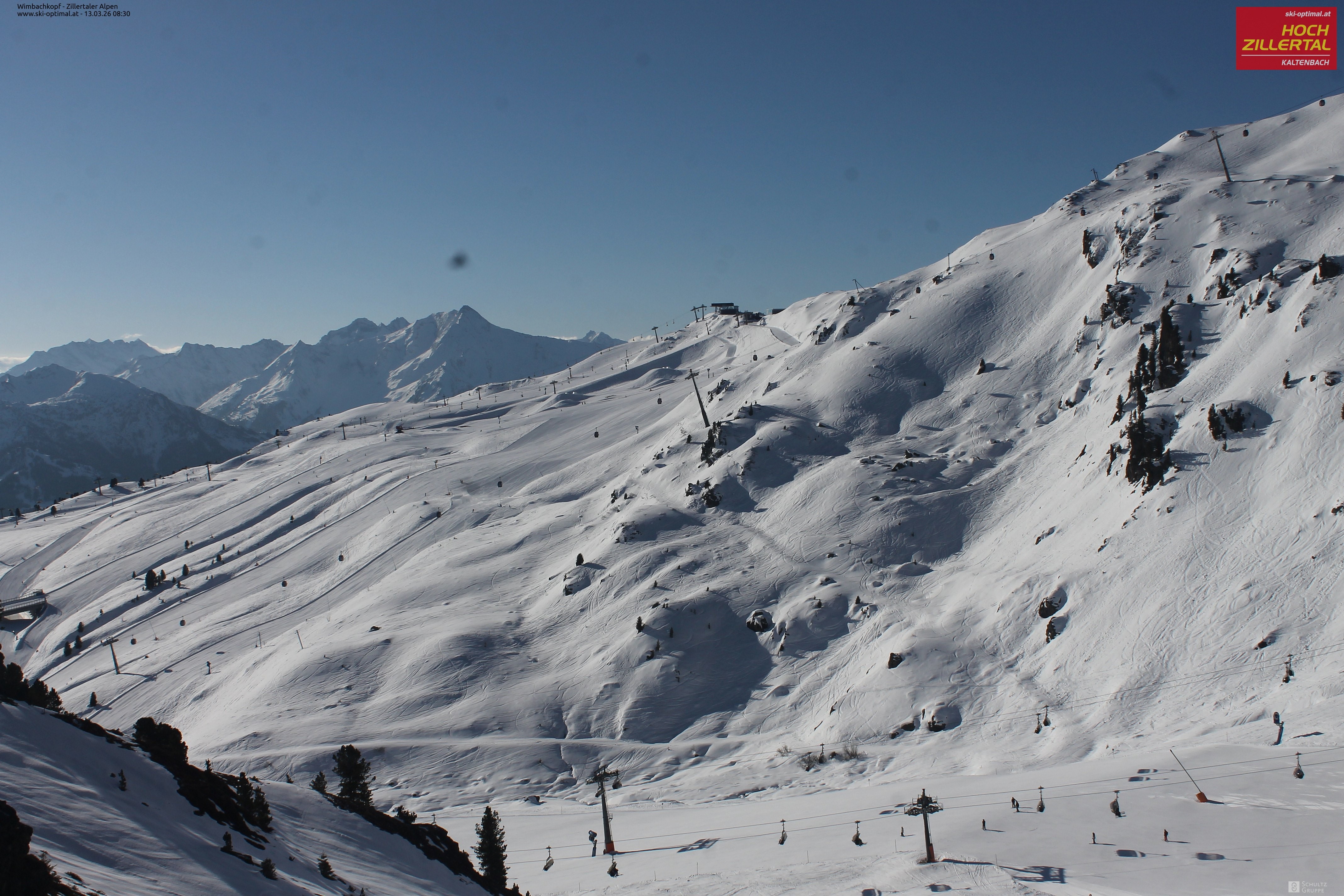 Archived image Webcam Hochzillertal: Mountain View Restaurant