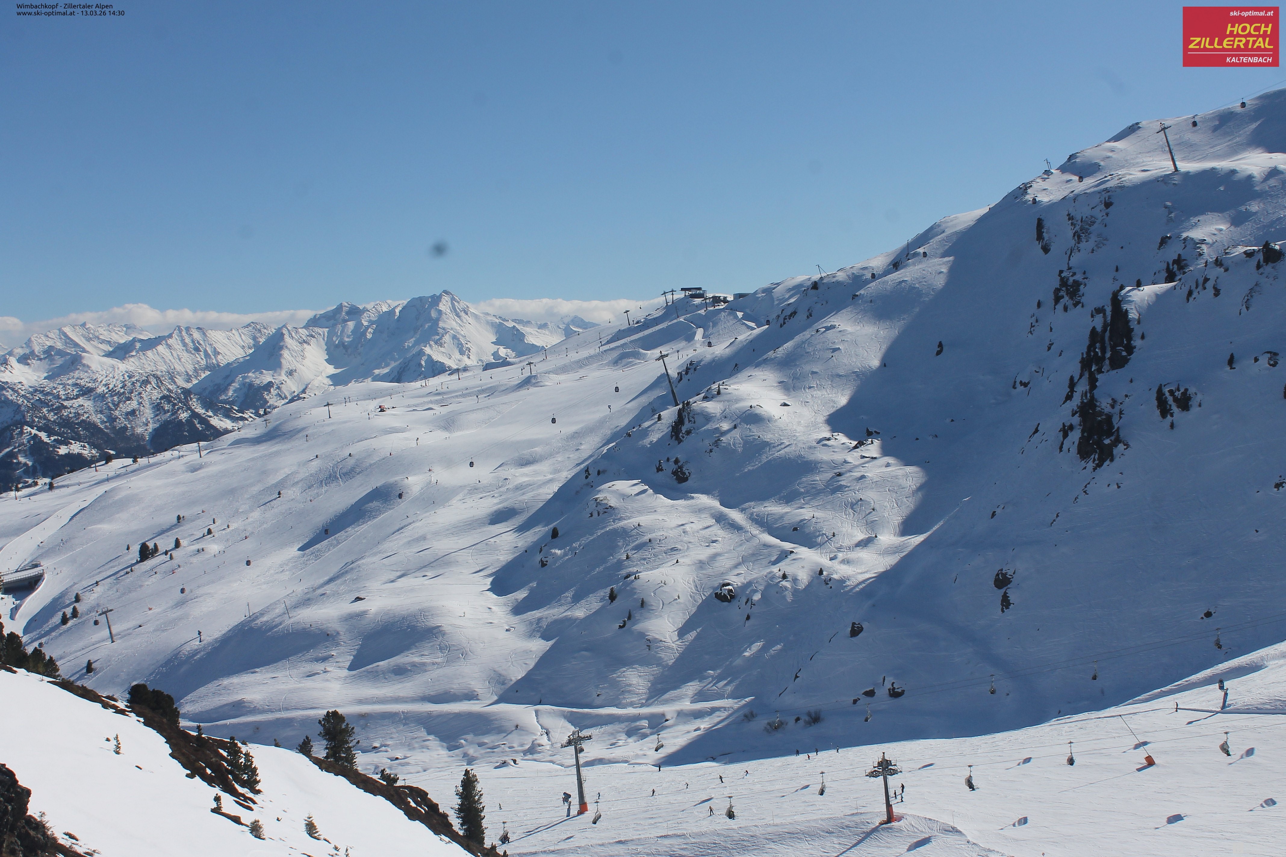 Archived image Webcam Hochzillertal: Mountain View Restaurant