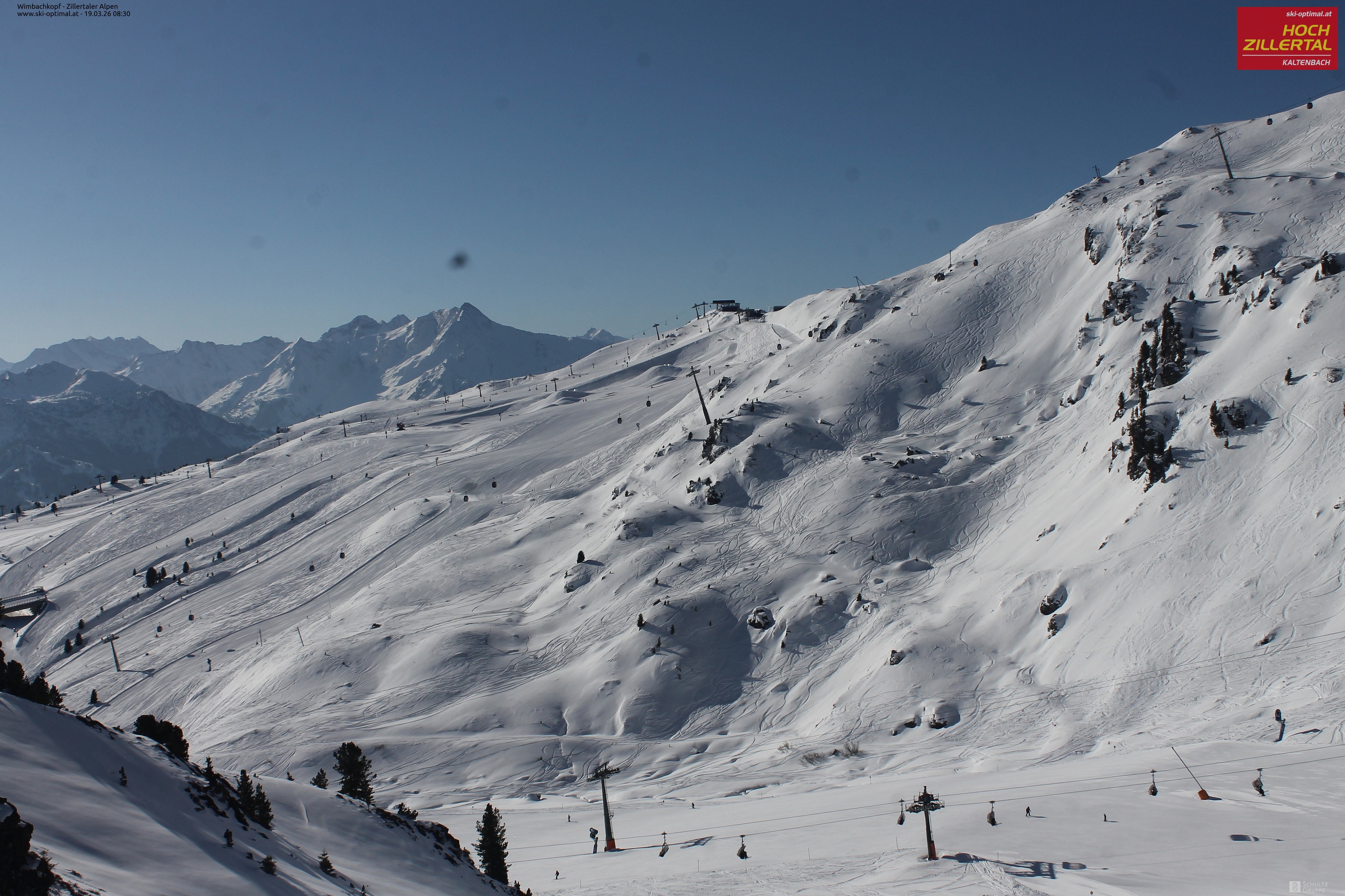 Archived image Webcam Hochzillertal: Mountain View Restaurant