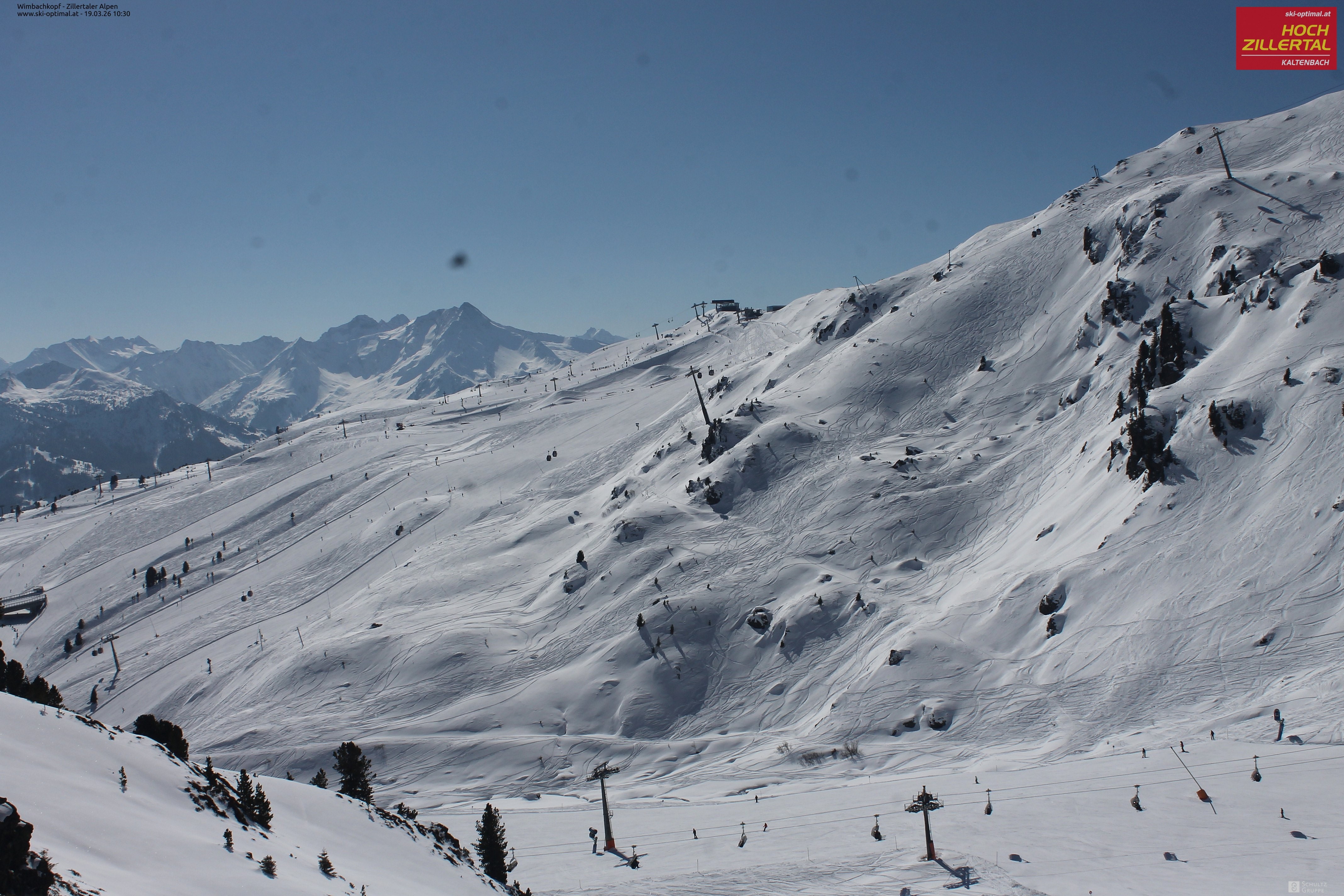 Archived image Webcam Hochzillertal: Mountain View Restaurant