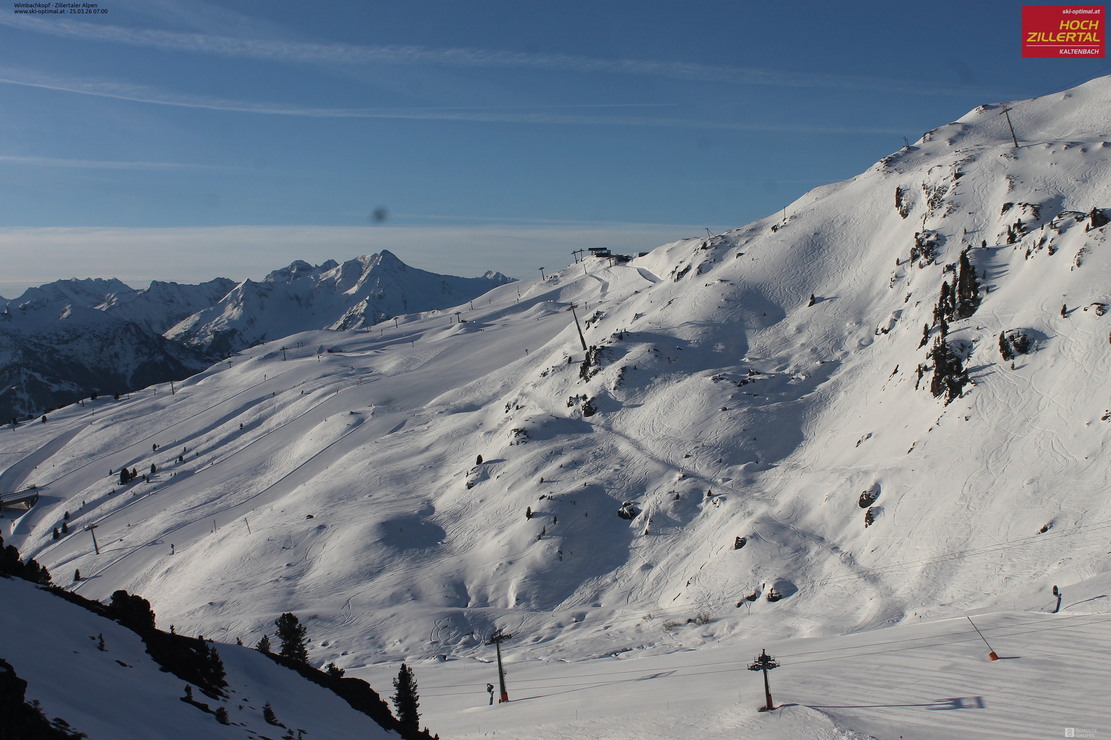 Archived image Webcam Hochzillertal: Mountain View Restaurant
