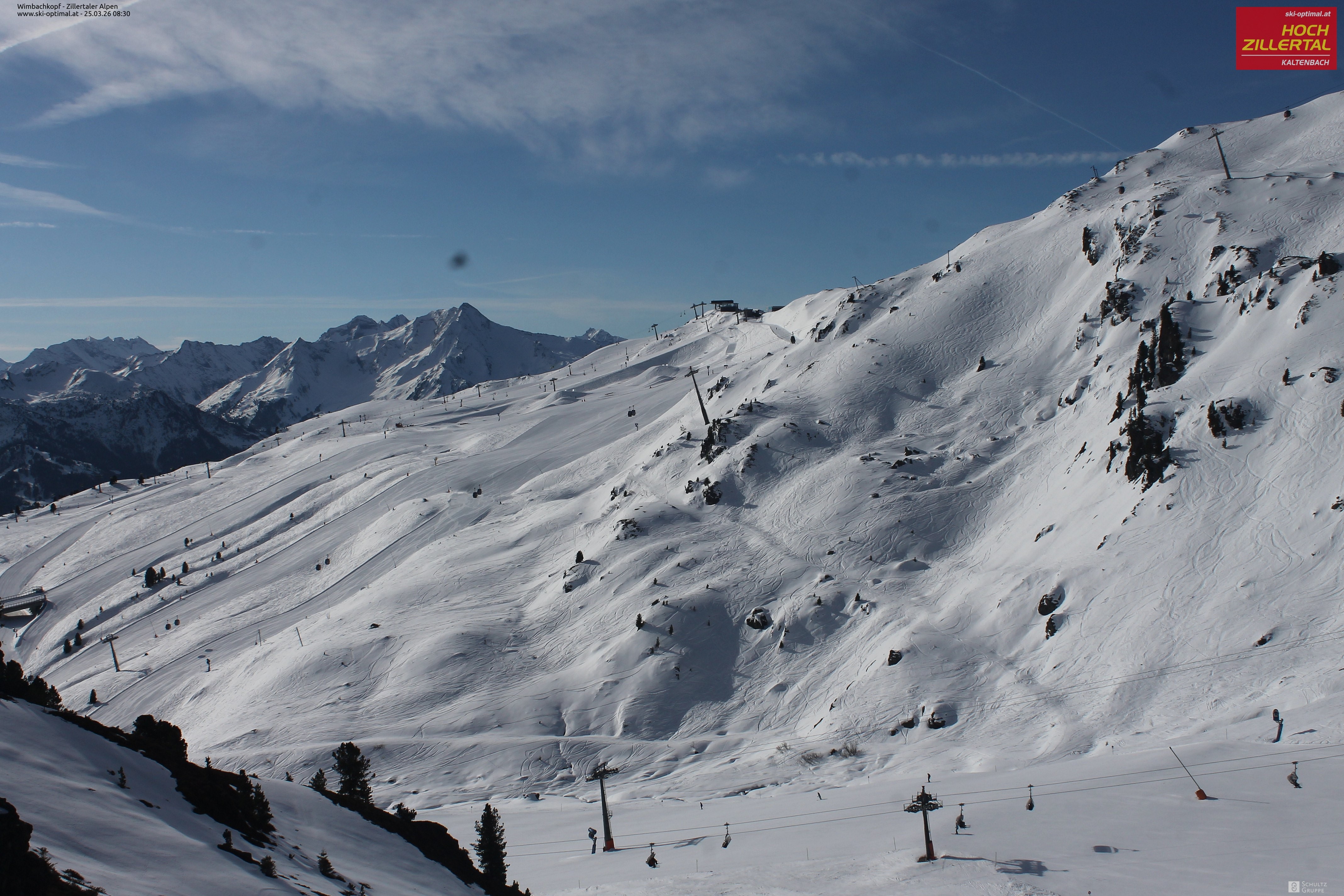 Archived image Webcam Hochzillertal: Mountain View Restaurant