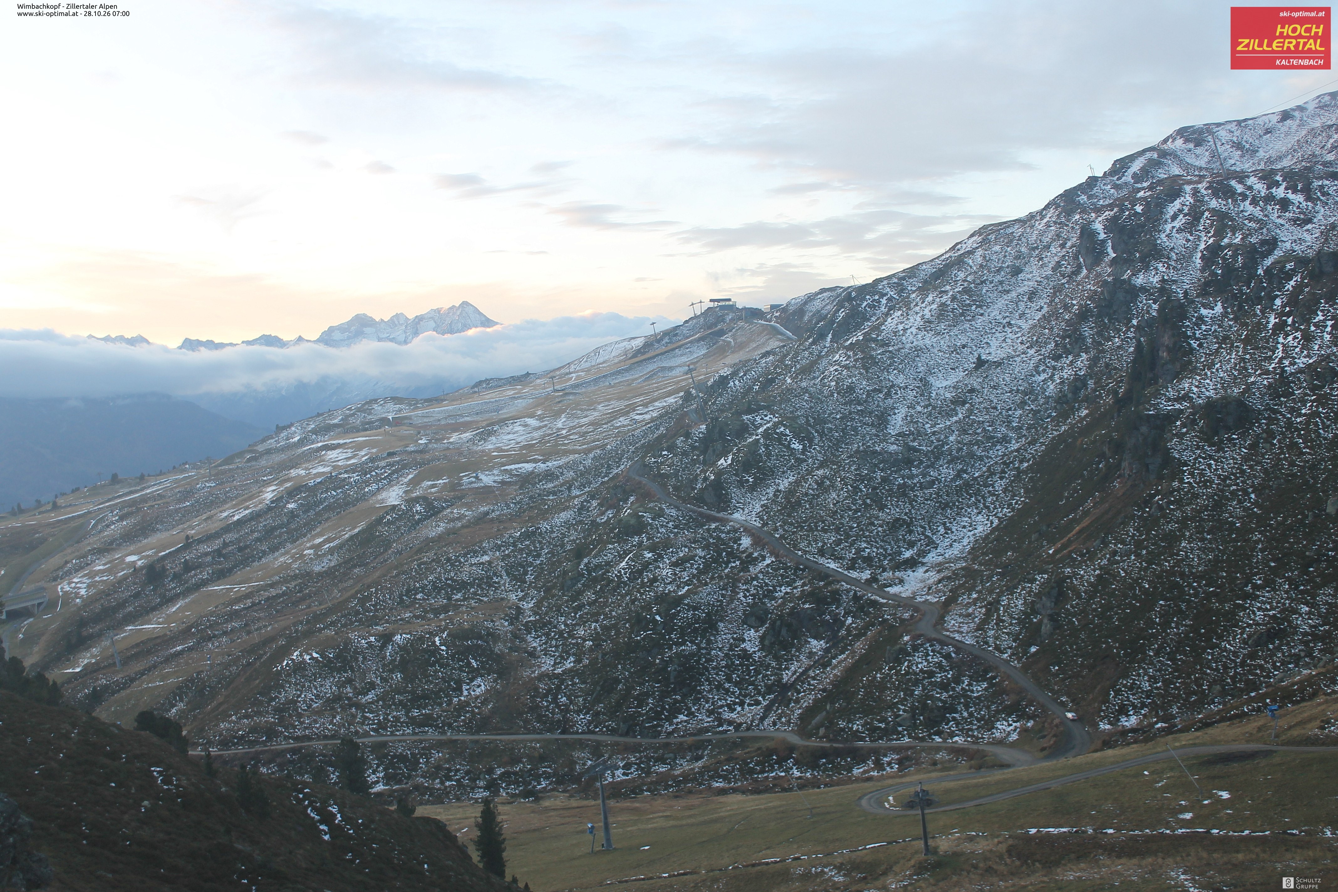 Archived image Webcam Hochzillertal: Mountain View Restaurant