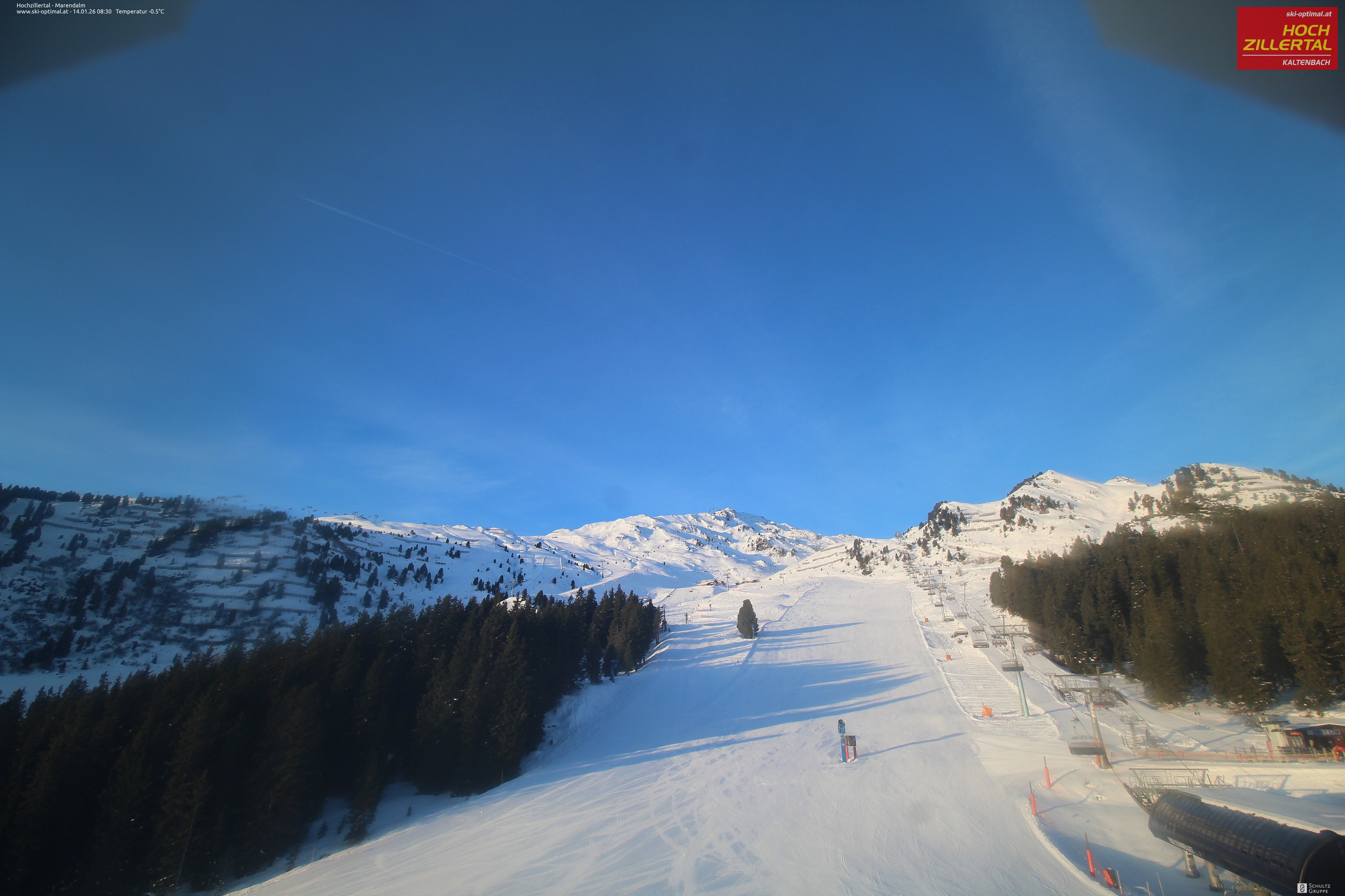 Archiv Foto Webcam Hochzillertal: Ausblick Marendalm