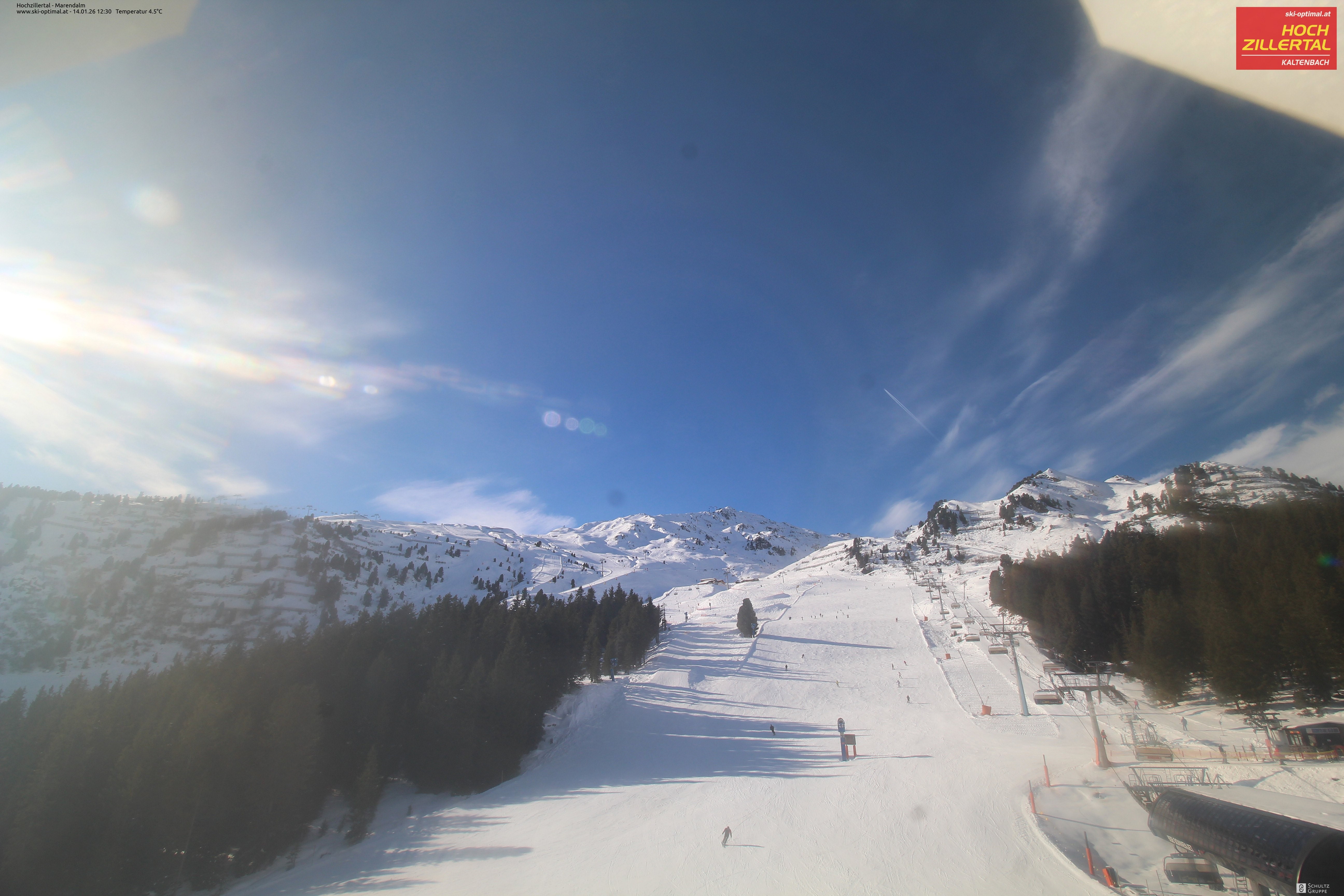 Archiv Foto Webcam Hochzillertal: Ausblick Marendalm