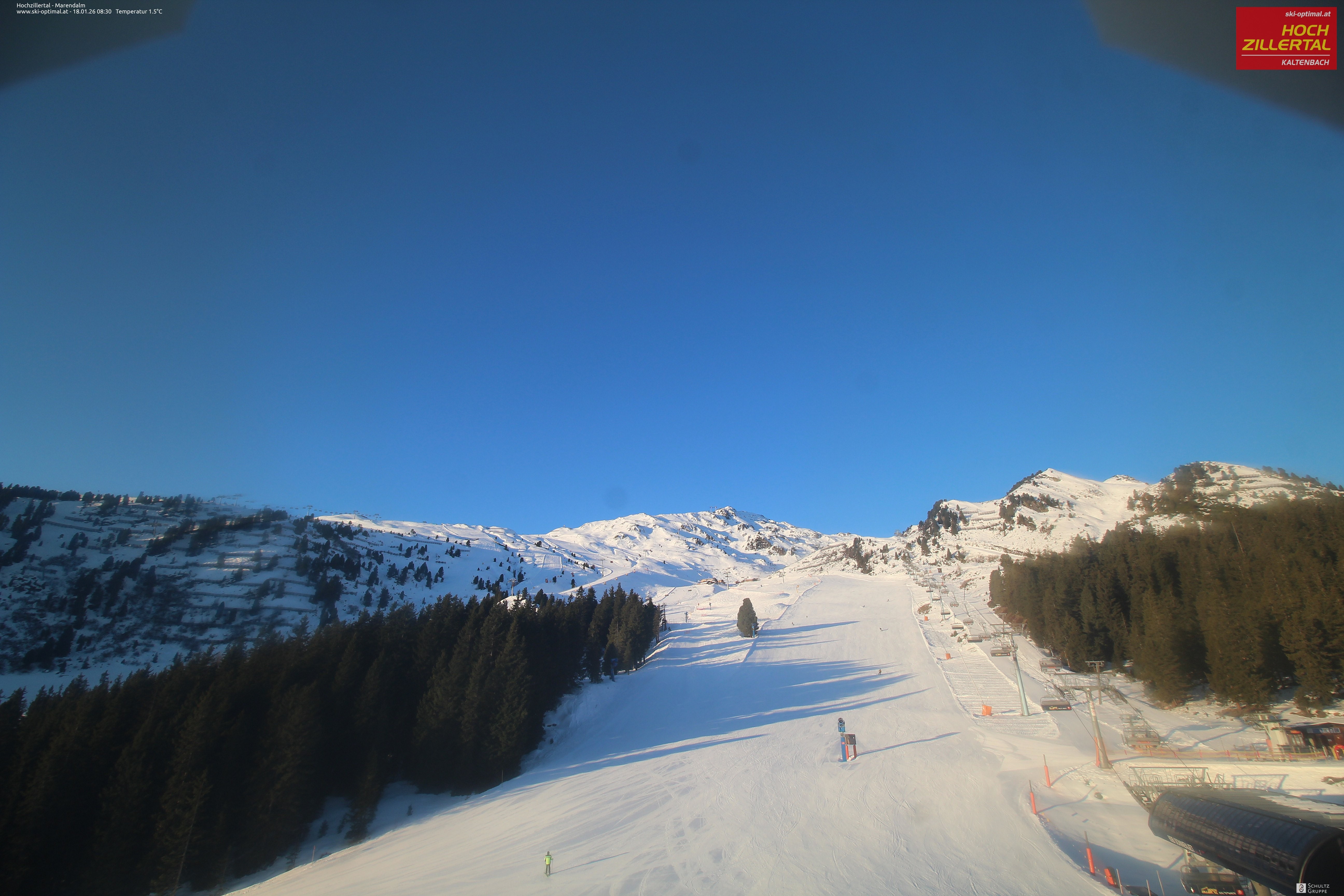 Archiv Foto Webcam Hochzillertal: Ausblick Marendalm
