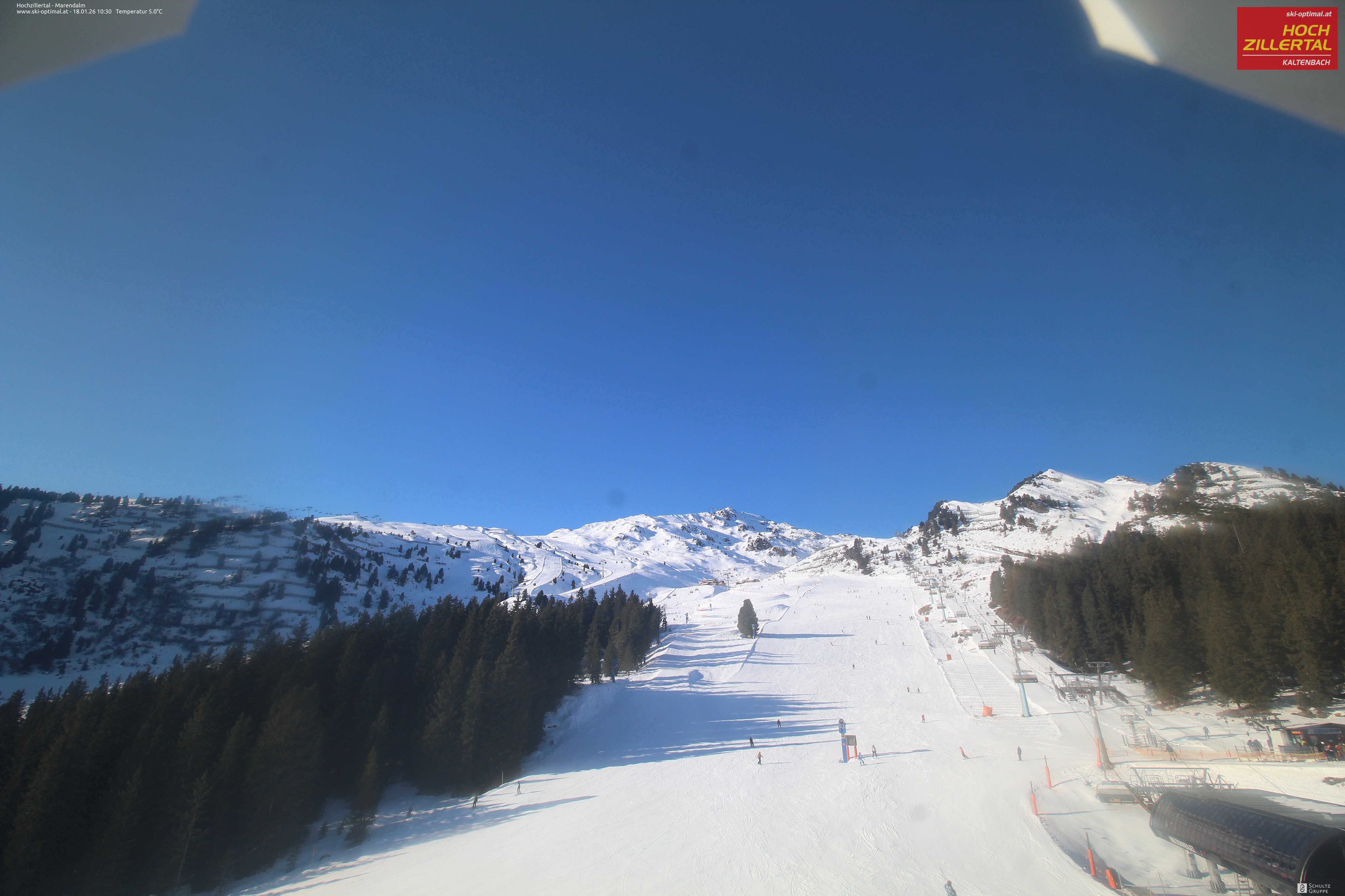 Archiv Foto Webcam Hochzillertal: Ausblick Marendalm