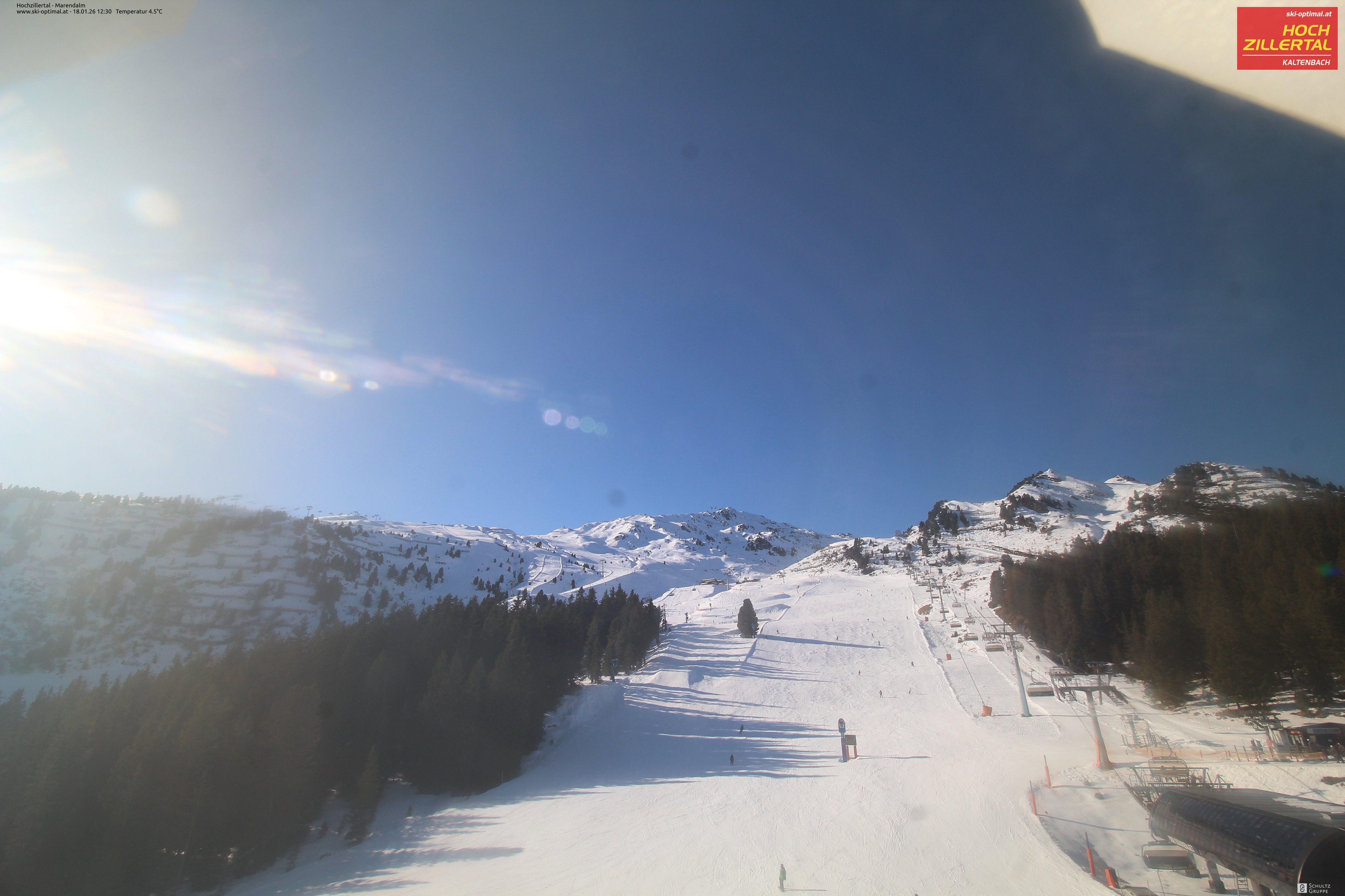 Archiv Foto Webcam Hochzillertal: Ausblick Marendalm