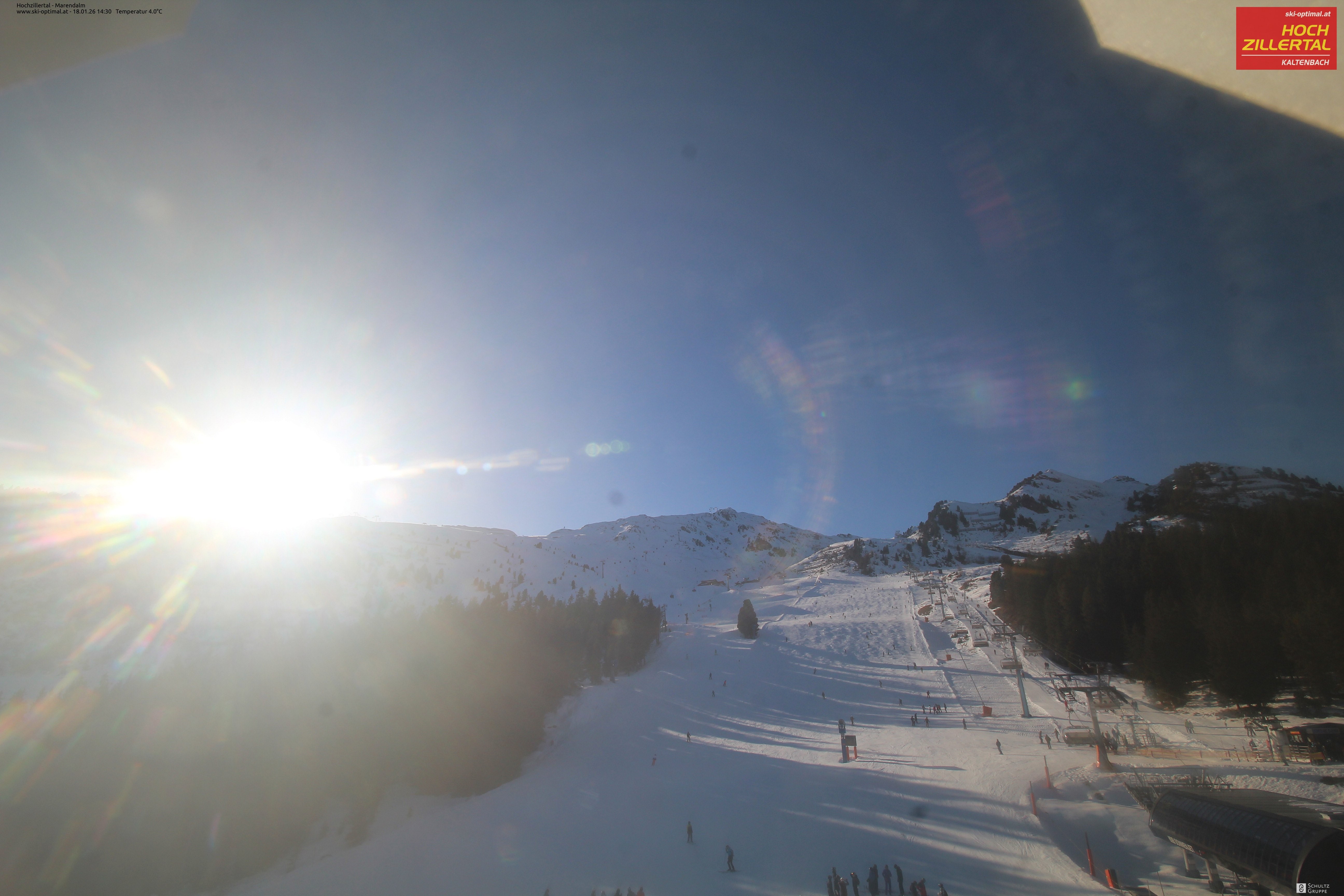 Archiv Foto Webcam Hochzillertal: Ausblick Marendalm
