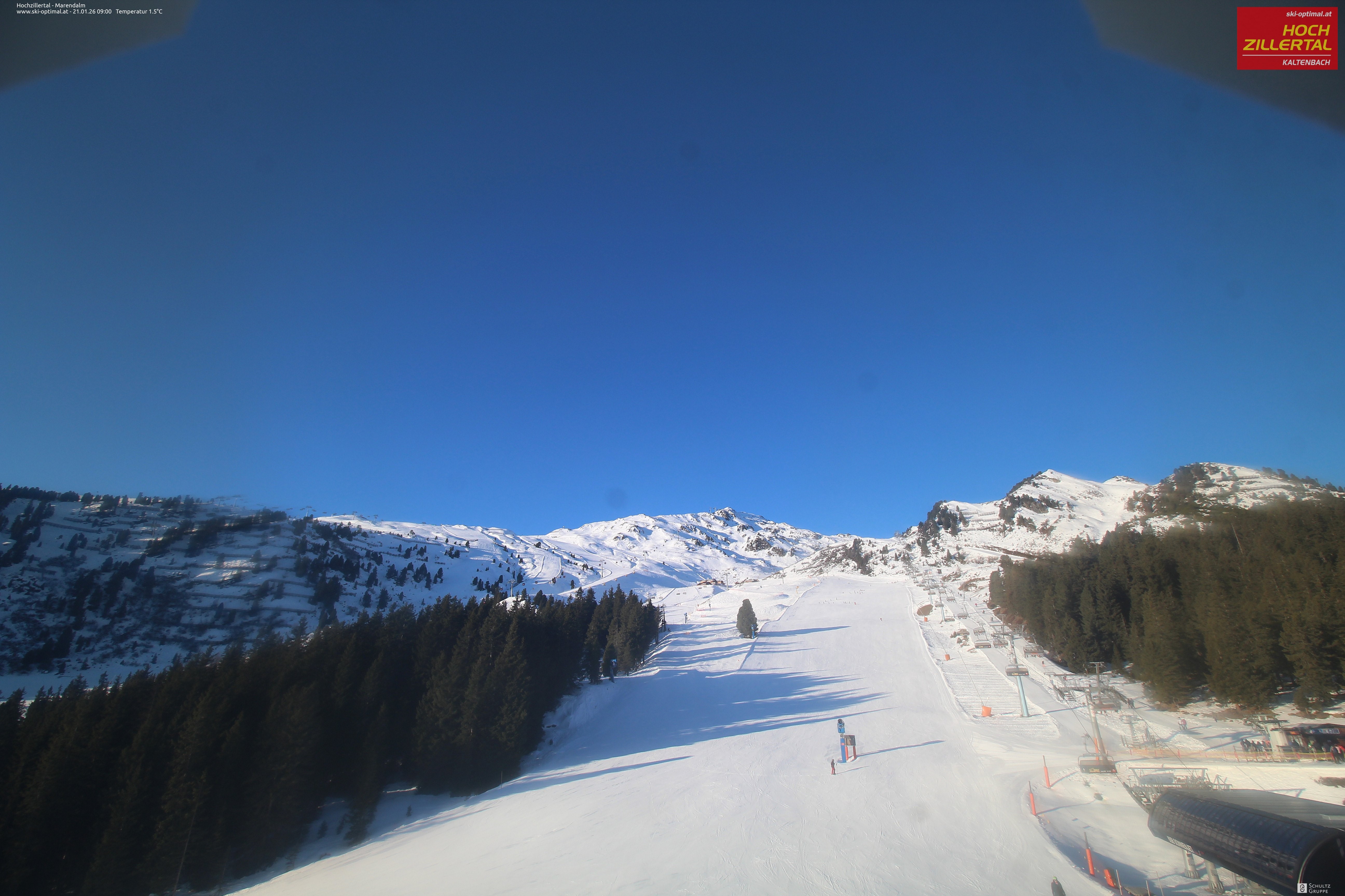 Archiv Foto Webcam Hochzillertal: Ausblick Marendalm