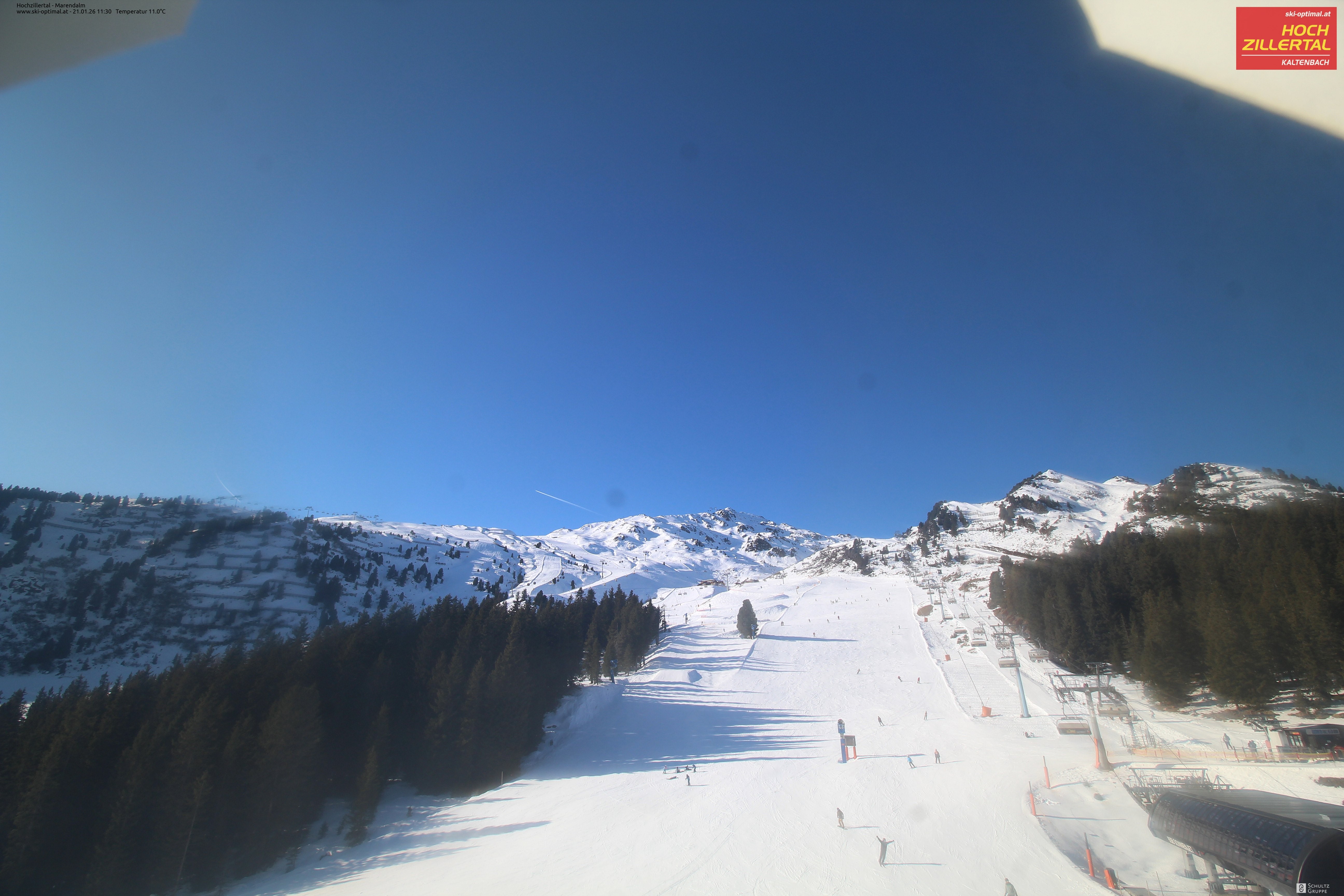 Archiv Foto Webcam Hochzillertal: Ausblick Marendalm