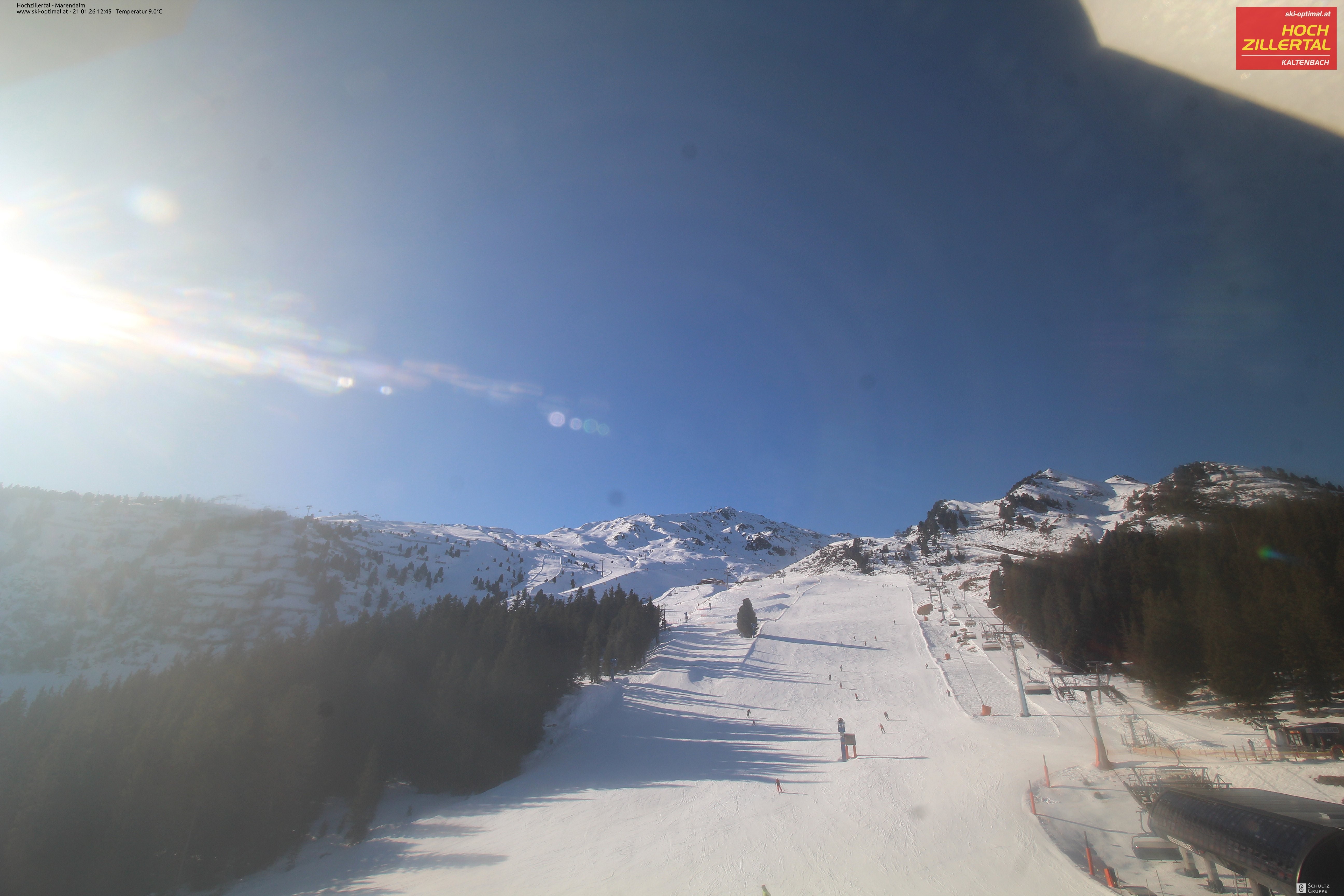 Archiv Foto Webcam Hochzillertal: Ausblick Marendalm