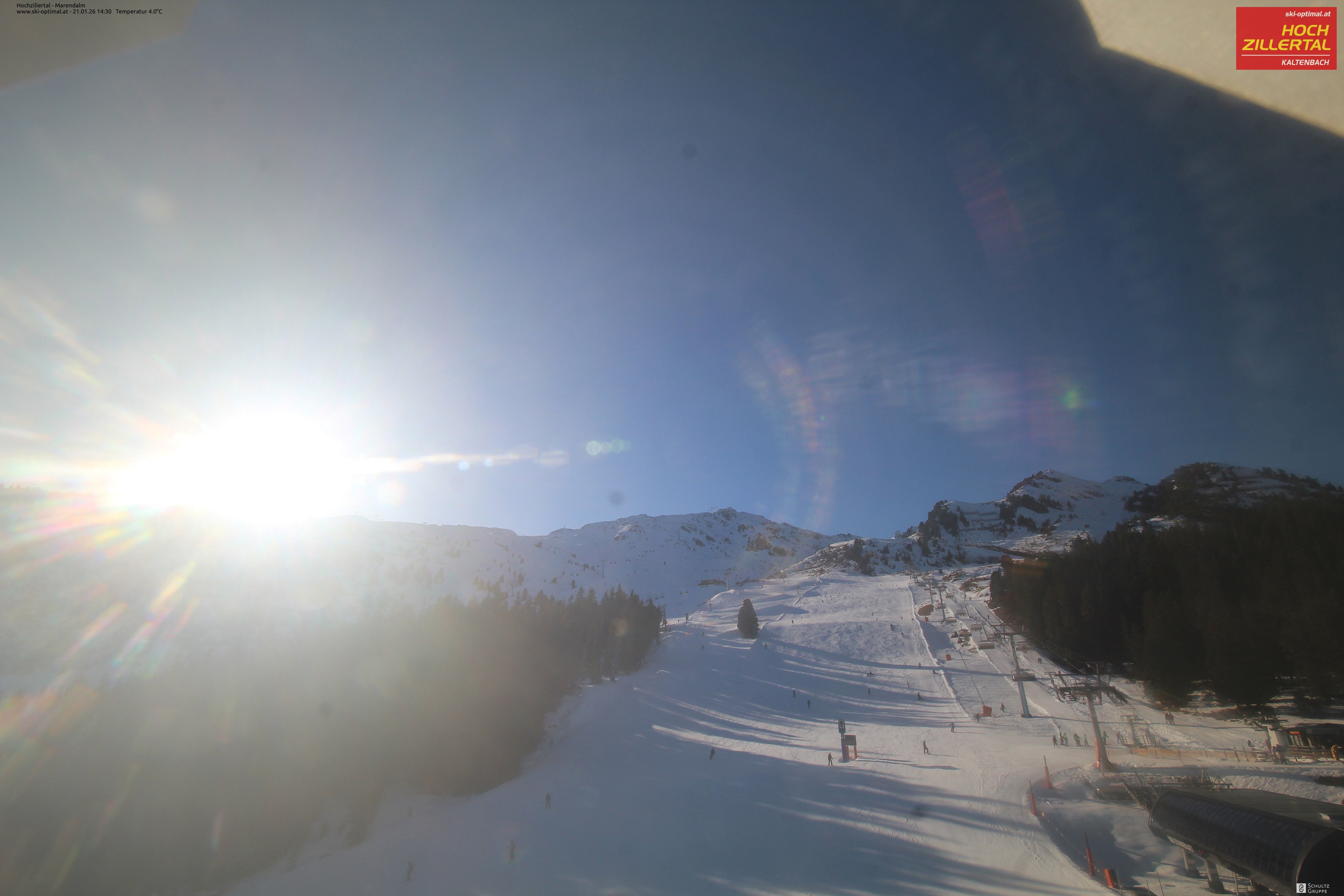 Archiv Foto Webcam Hochzillertal: Ausblick Marendalm