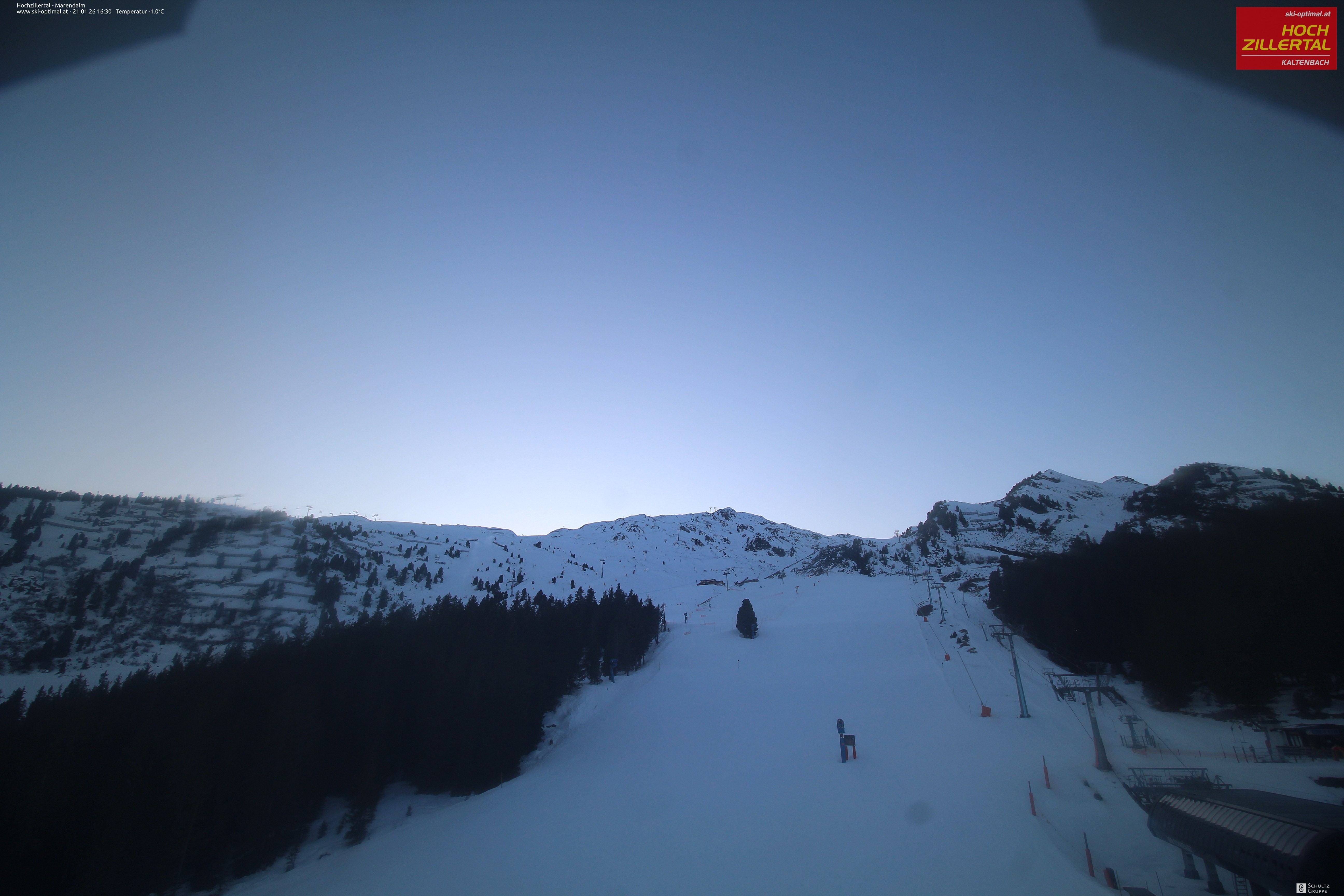 Archiv Foto Webcam Hochzillertal: Ausblick Marendalm