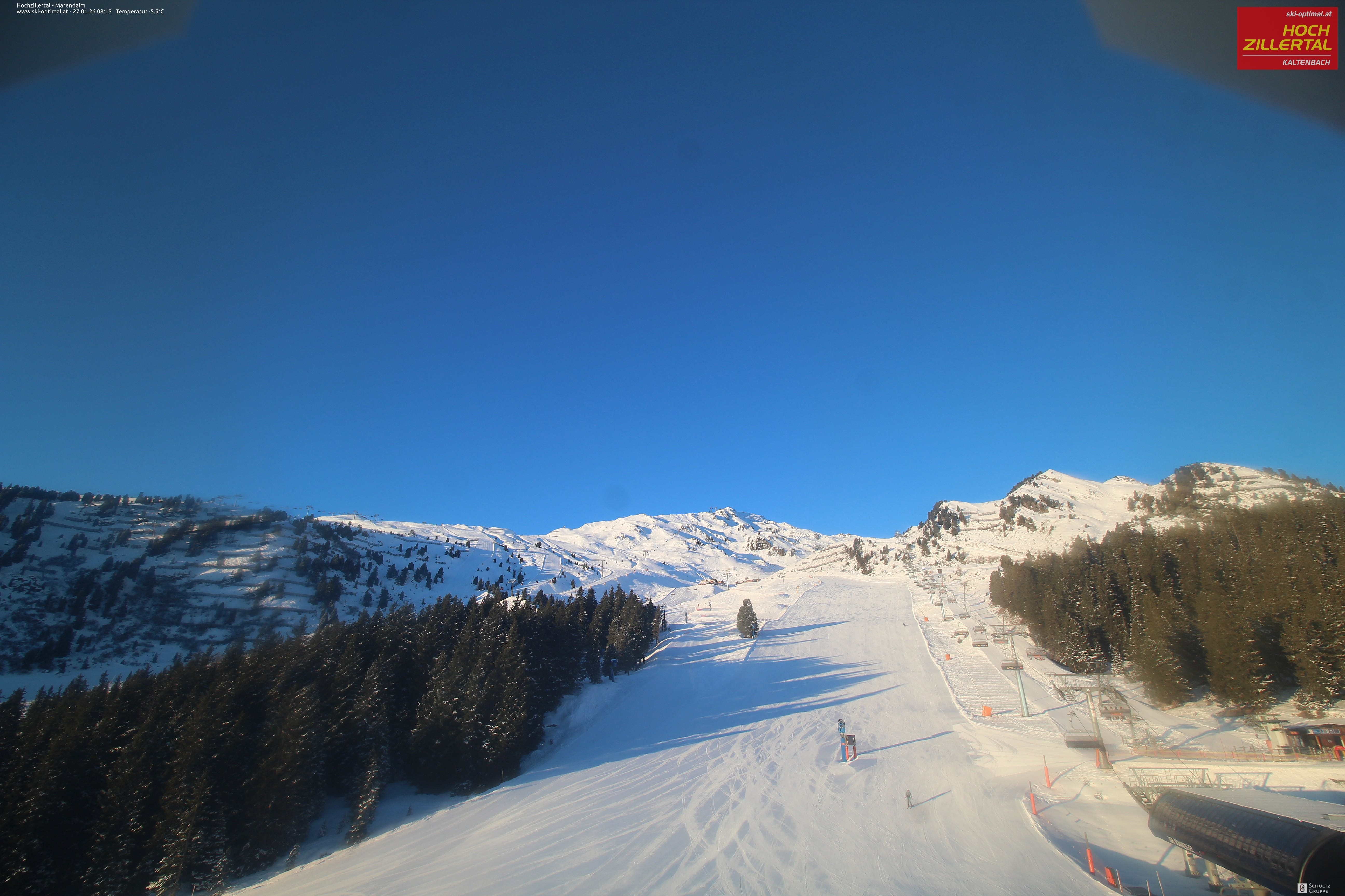 Archiv Foto Webcam Hochzillertal: Ausblick Marendalm
