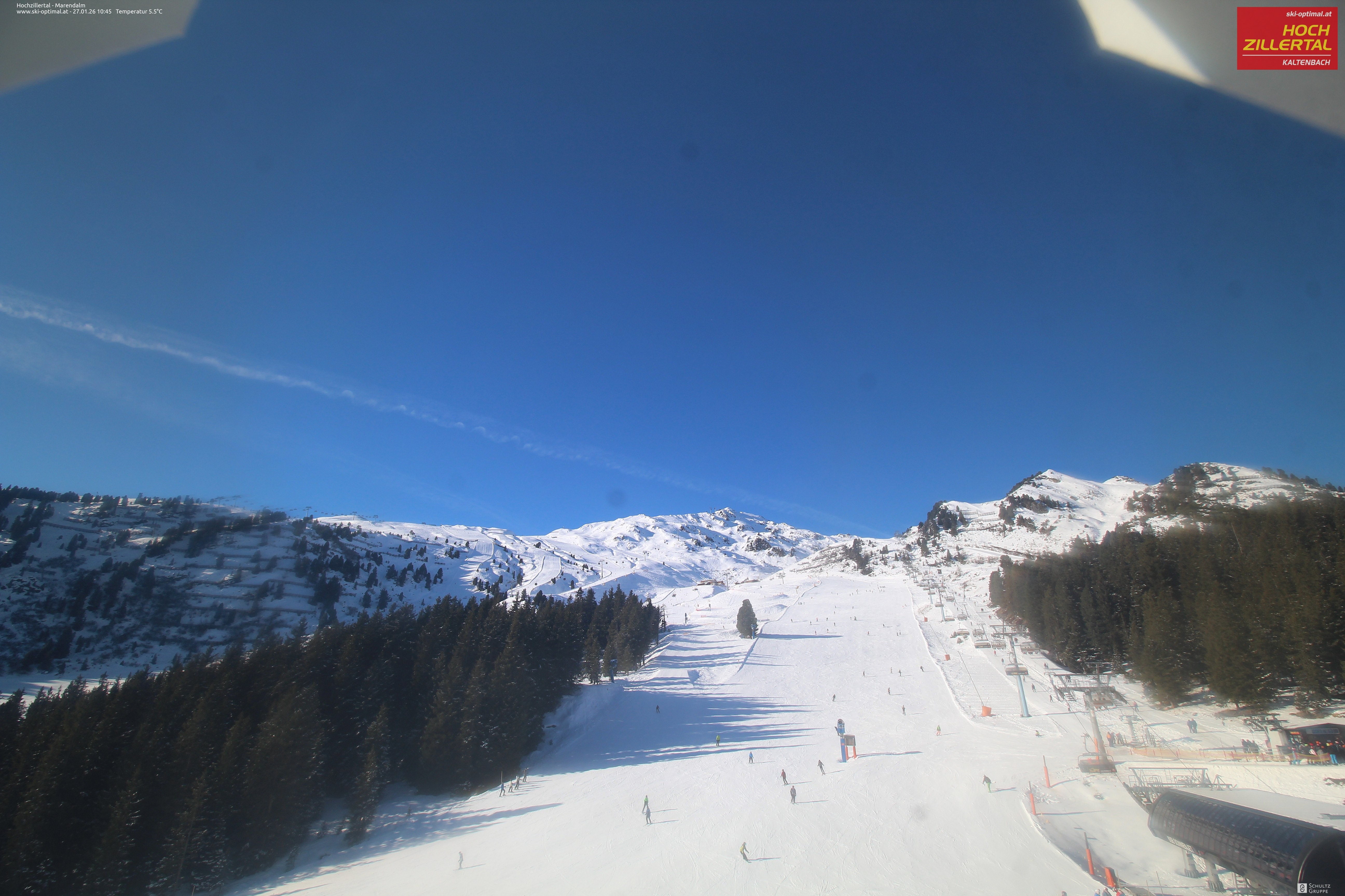 Archiv Foto Webcam Hochzillertal: Ausblick Marendalm