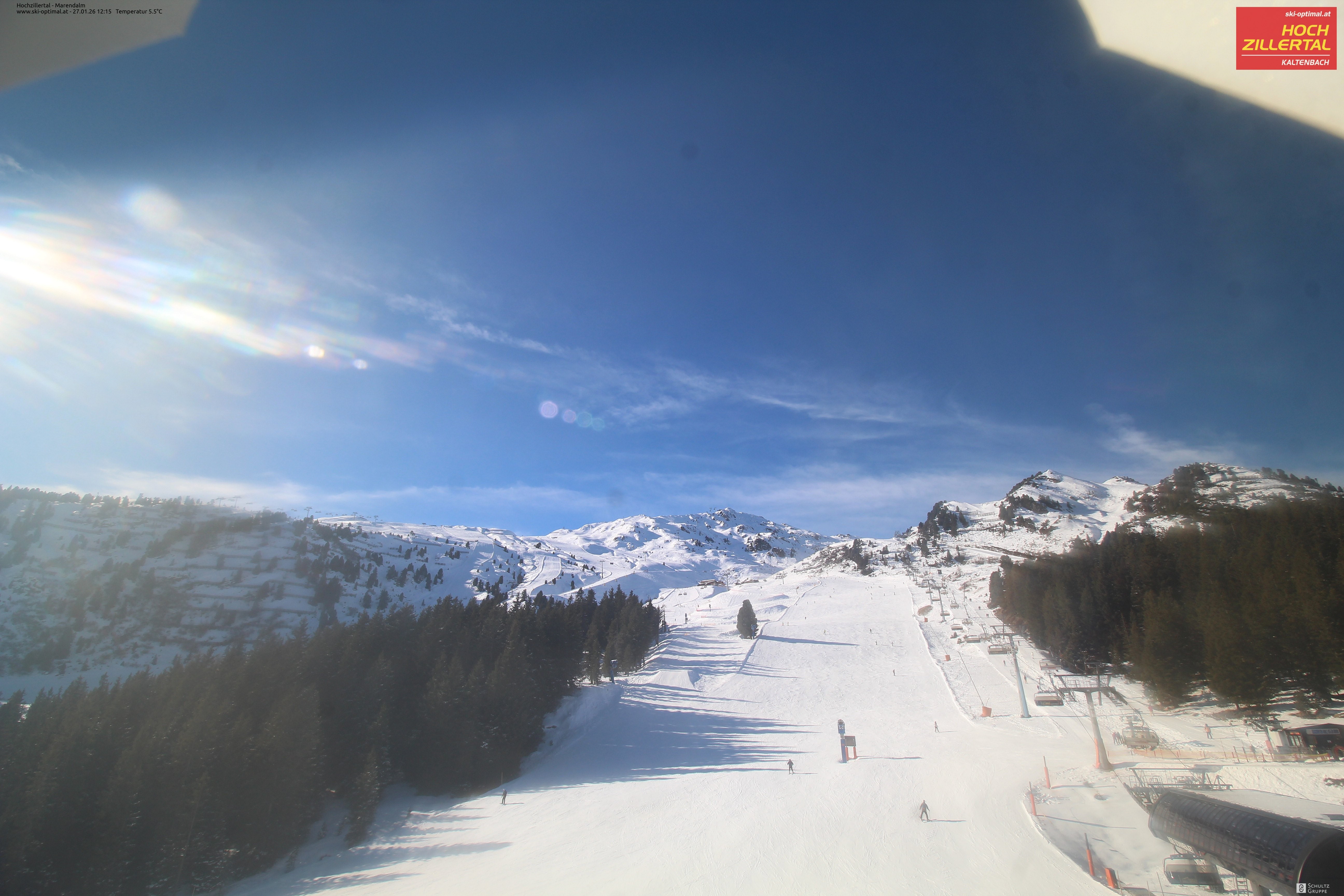 Archiv Foto Webcam Hochzillertal: Ausblick Marendalm