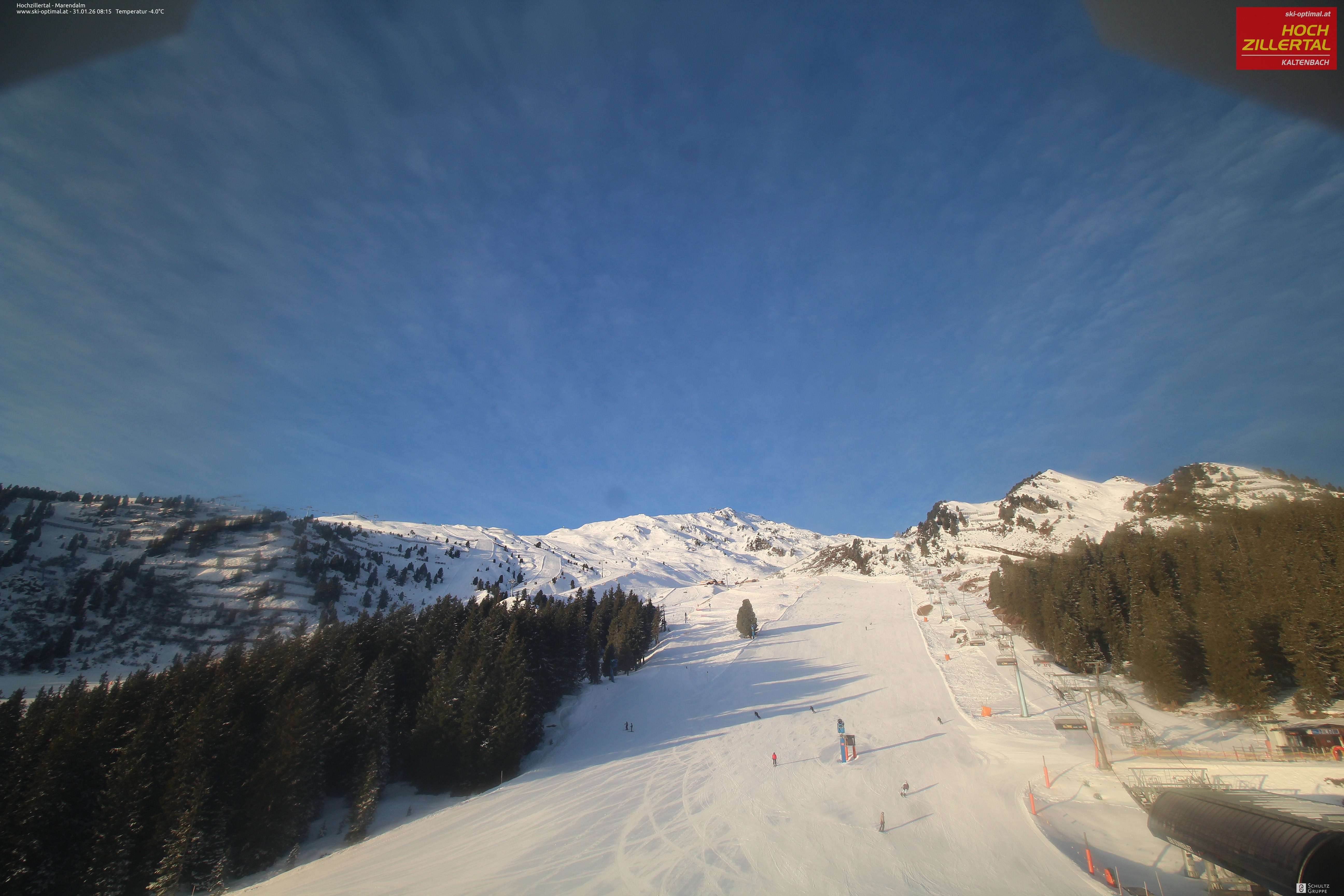 Archiv Foto Webcam Hochzillertal: Ausblick Marendalm