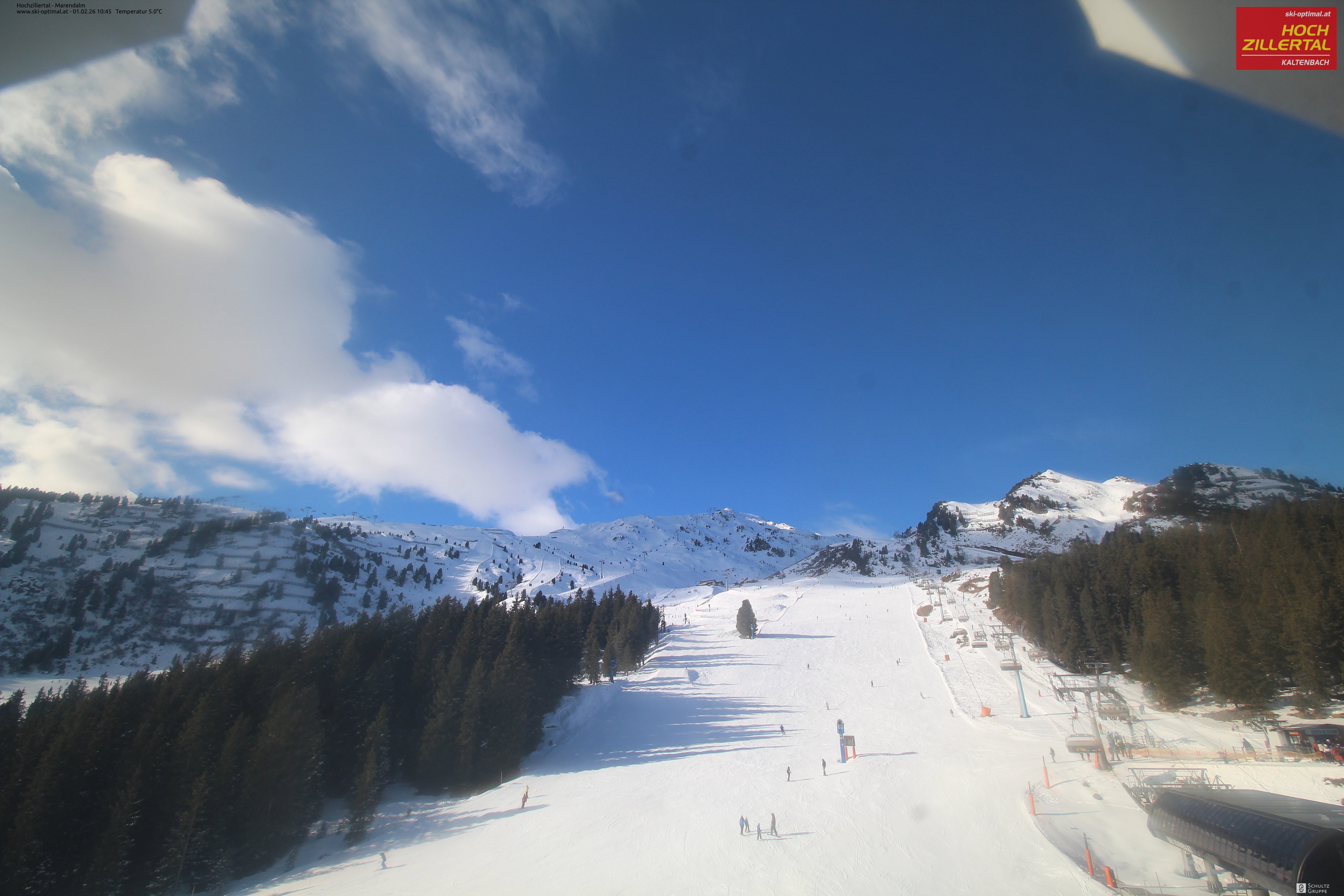 Archiv Foto Webcam Hochzillertal: Ausblick Marendalm