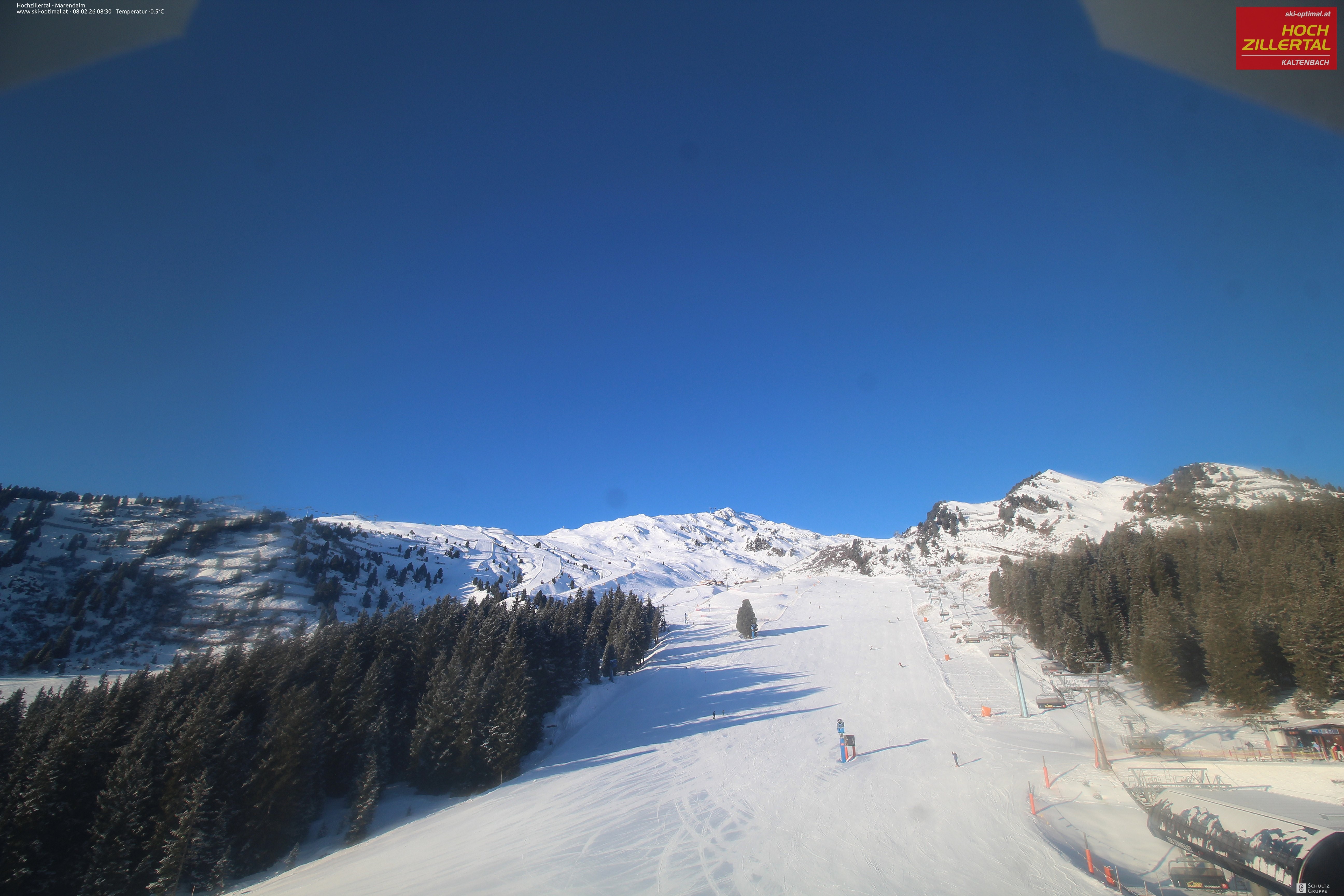 Archiv Foto Webcam Hochzillertal: Ausblick Marendalm
