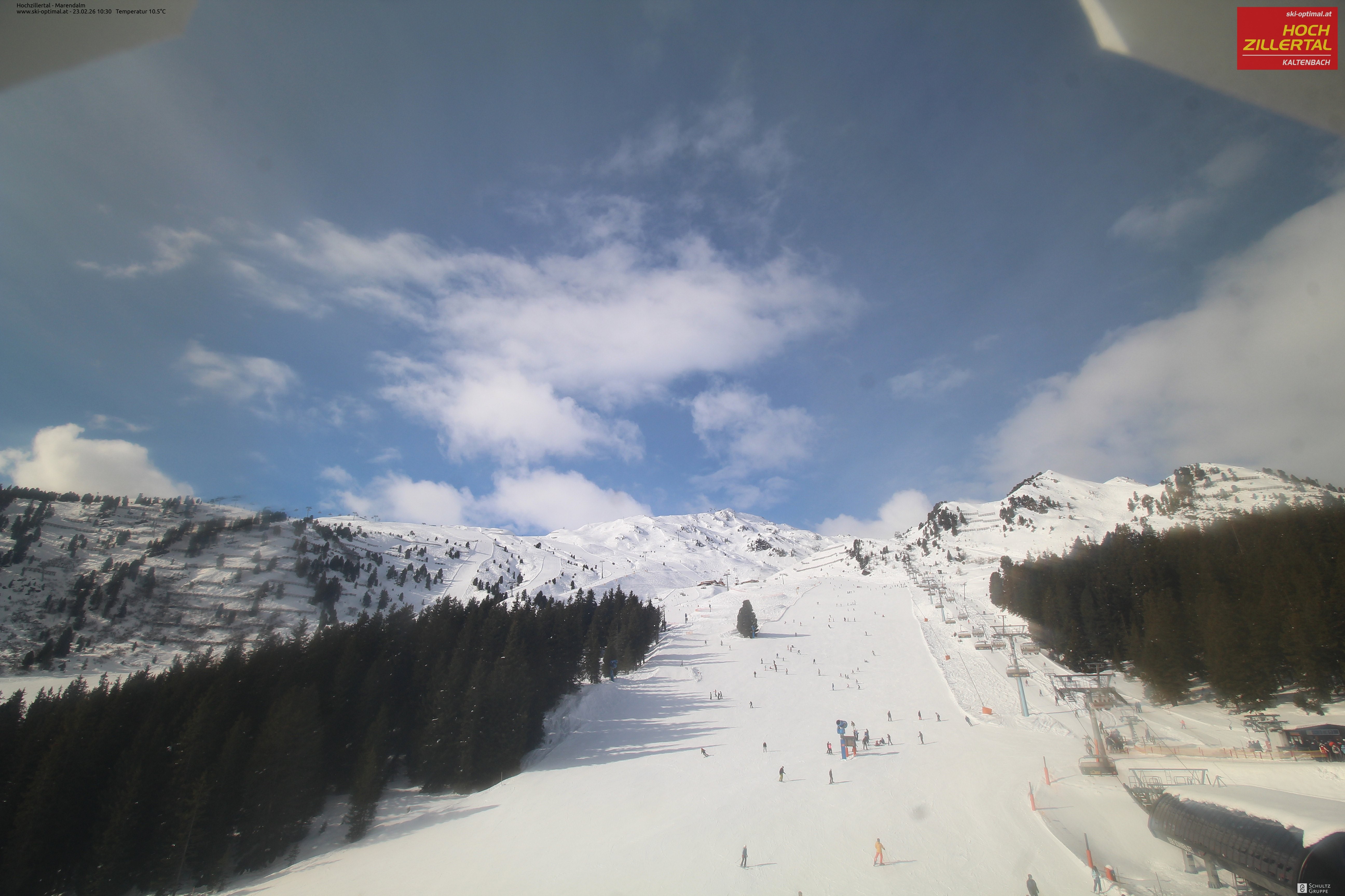 Archiv Foto Webcam Hochzillertal: Ausblick Marendalm