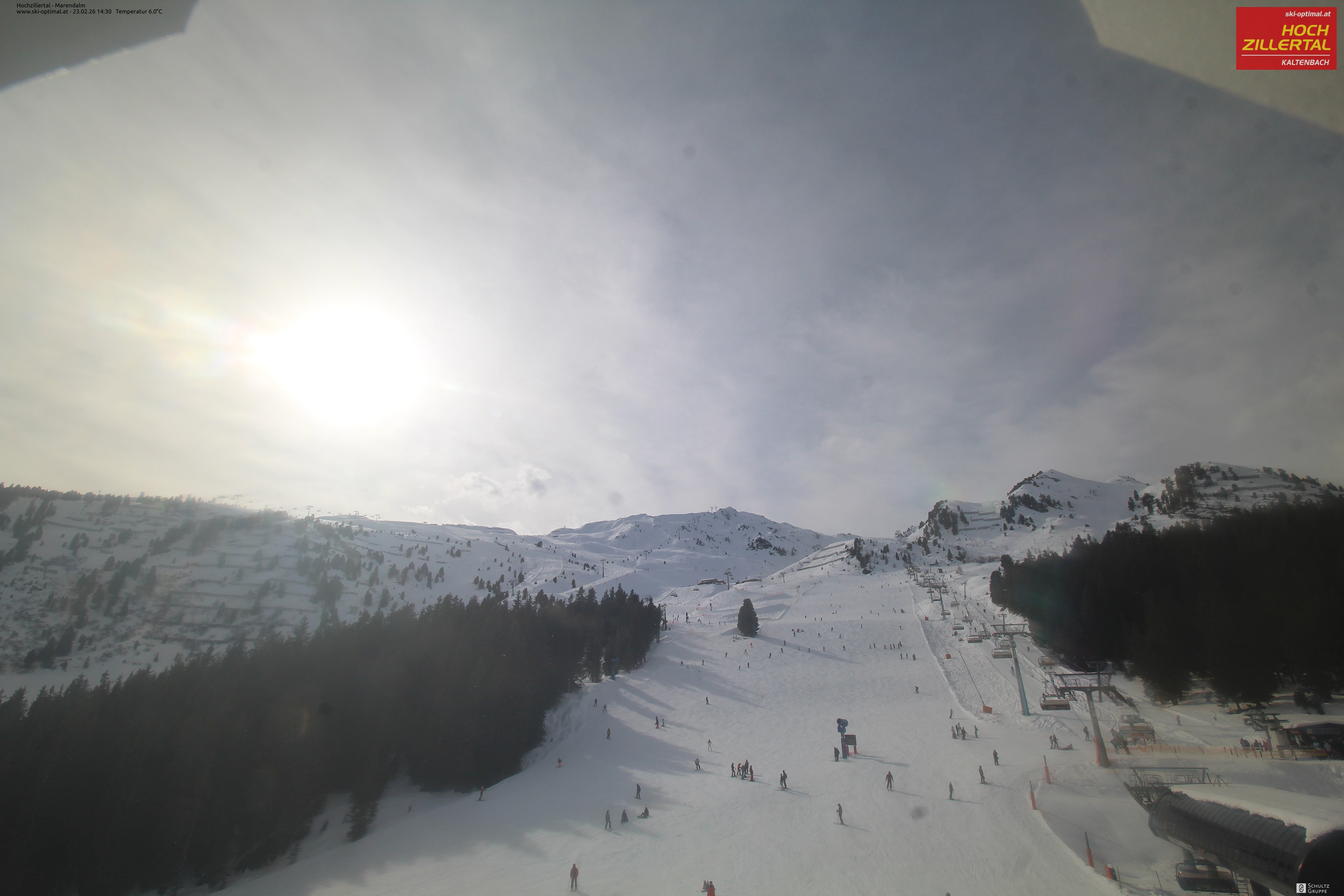 Archiv Foto Webcam Hochzillertal: Ausblick Marendalm