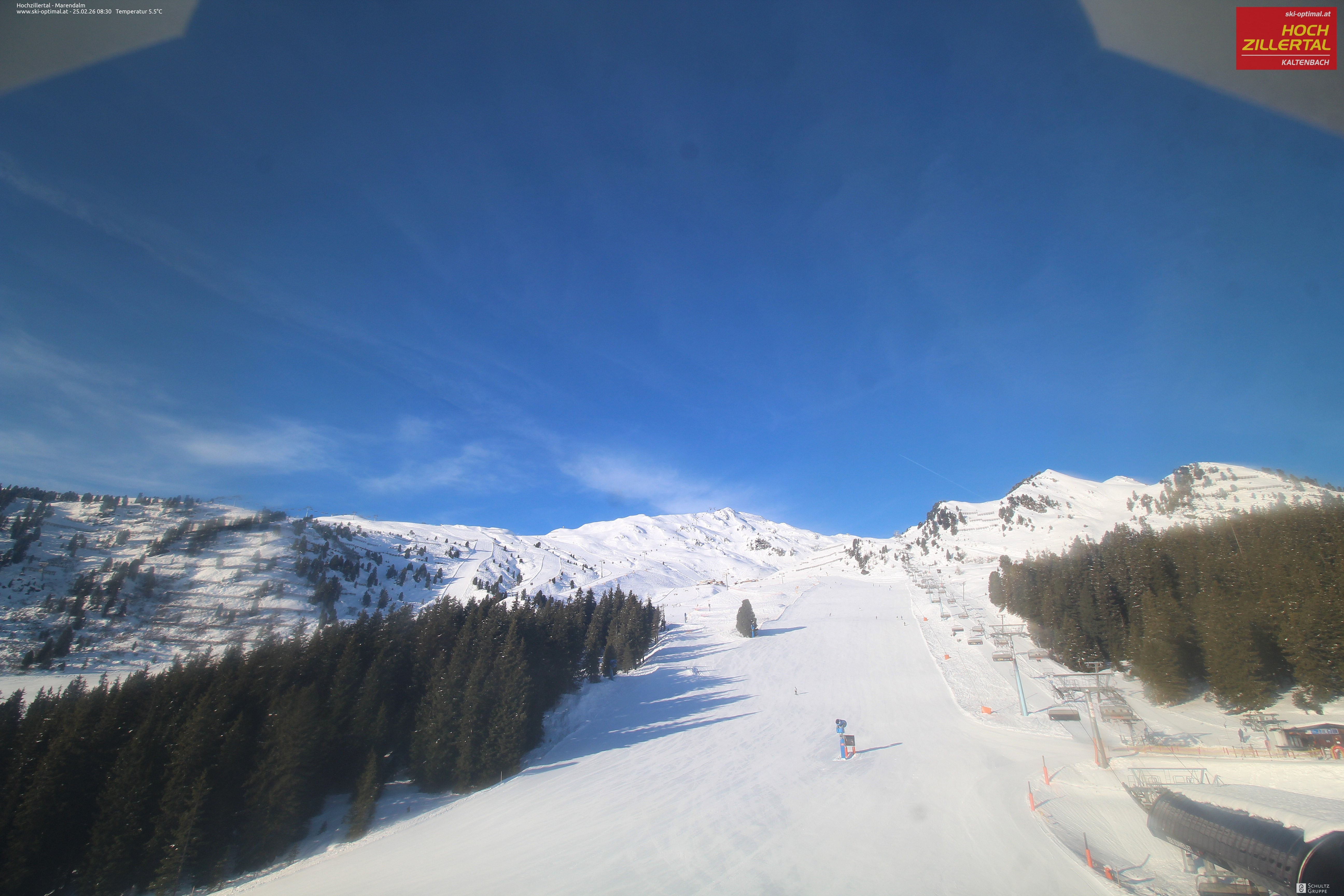 Archiv Foto Webcam Hochzillertal: Ausblick Marendalm