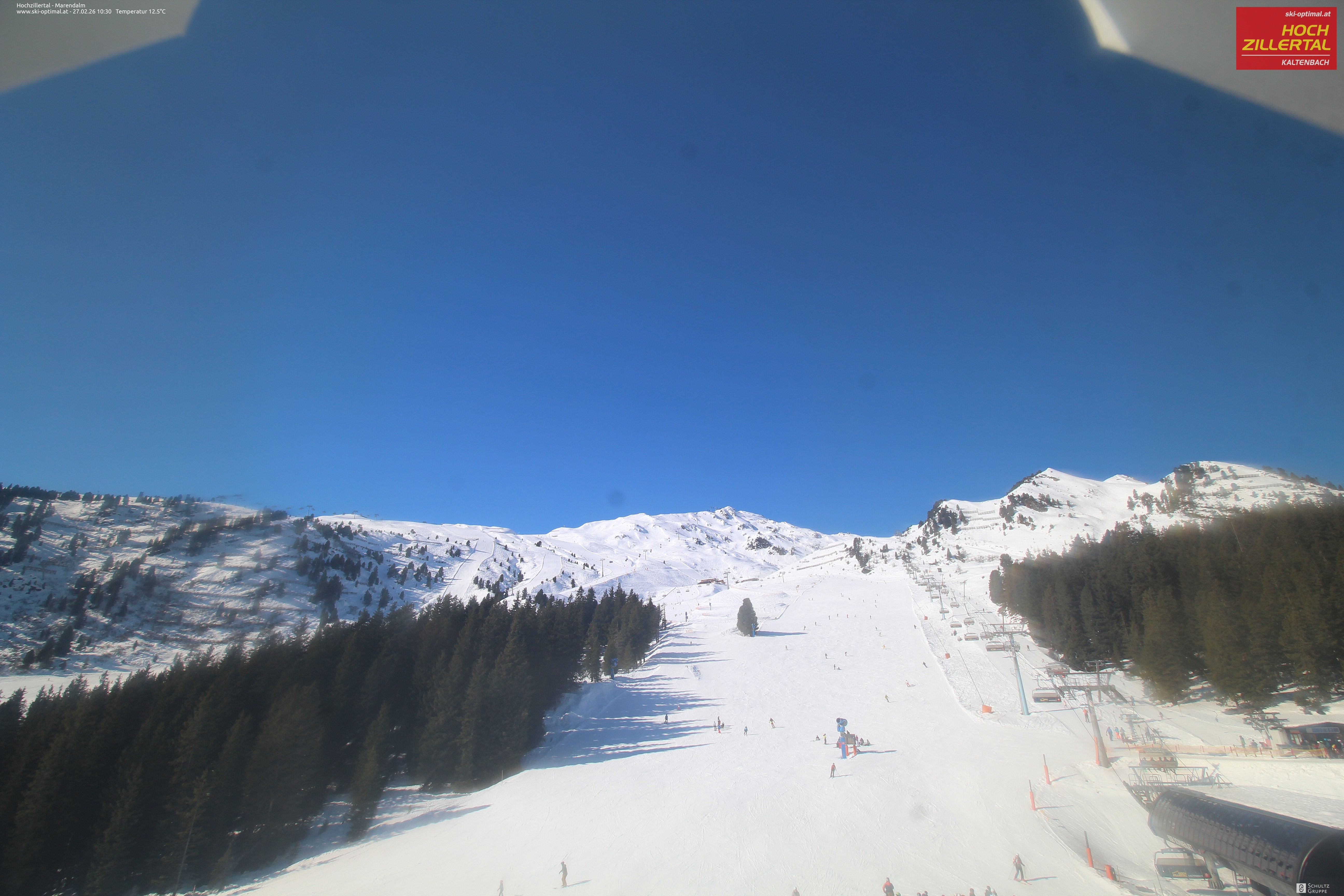 Archiv Foto Webcam Hochzillertal: Ausblick Marendalm