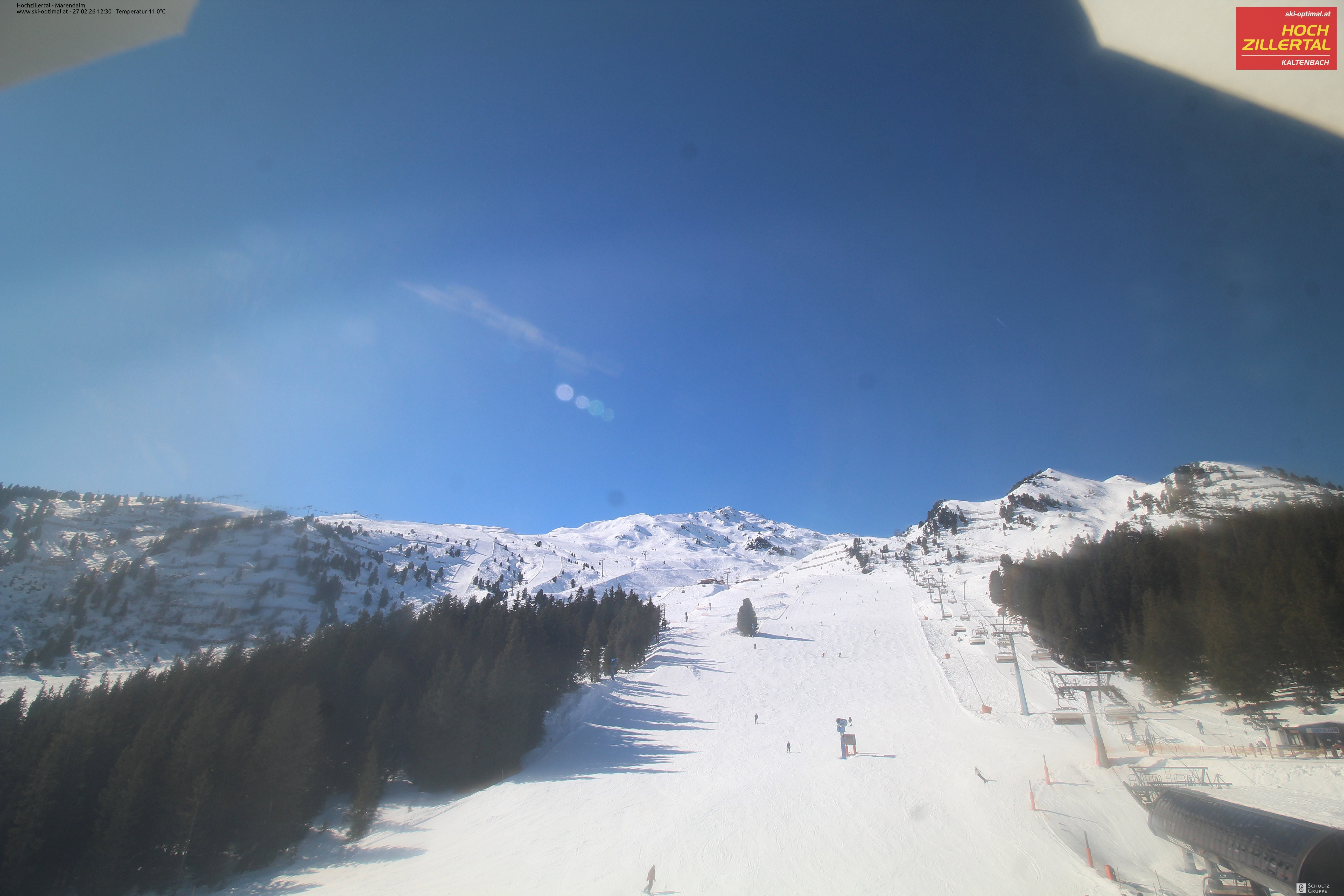 Archiv Foto Webcam Hochzillertal: Ausblick Marendalm