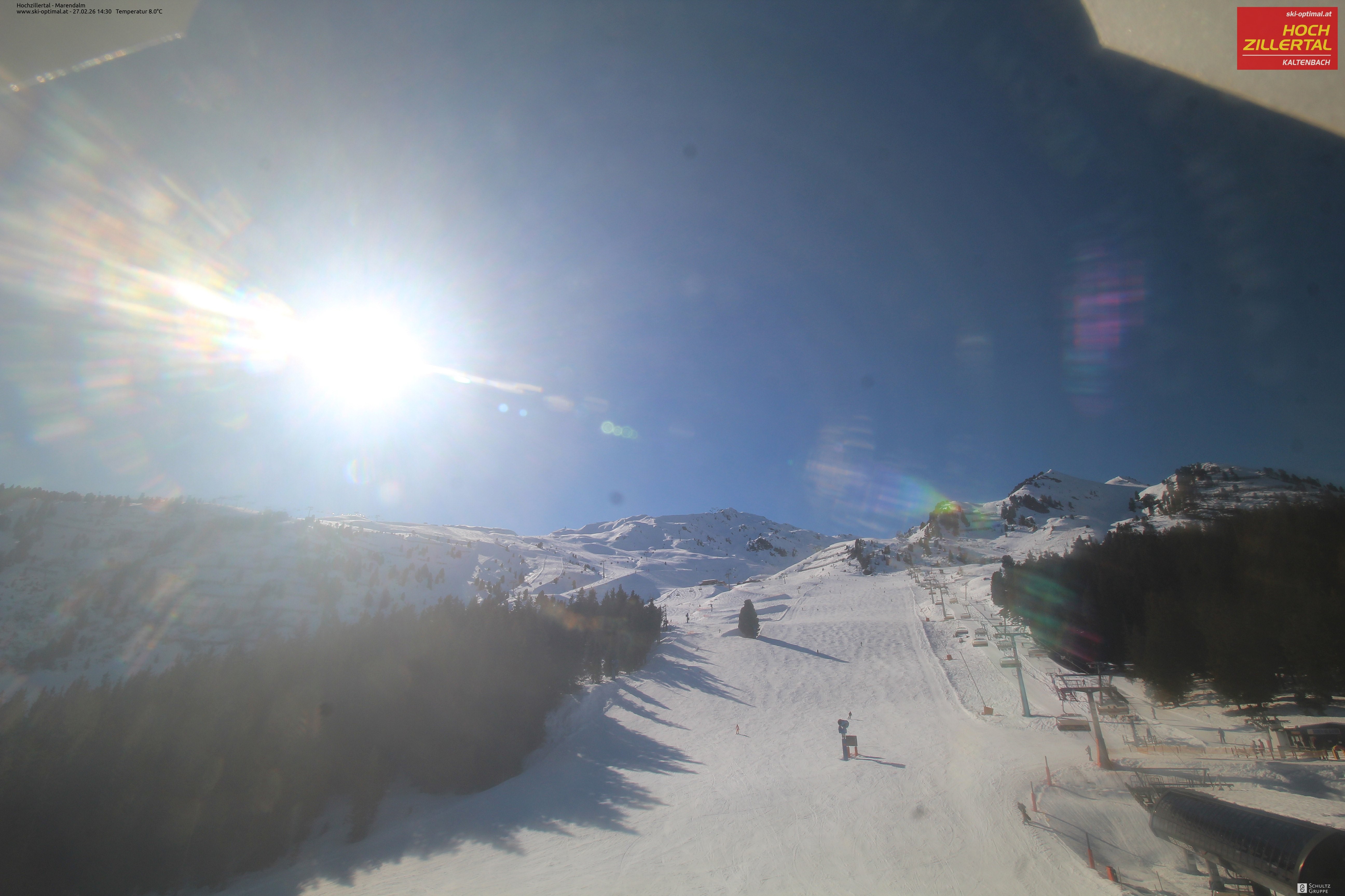 Archiv Foto Webcam Hochzillertal: Ausblick Marendalm