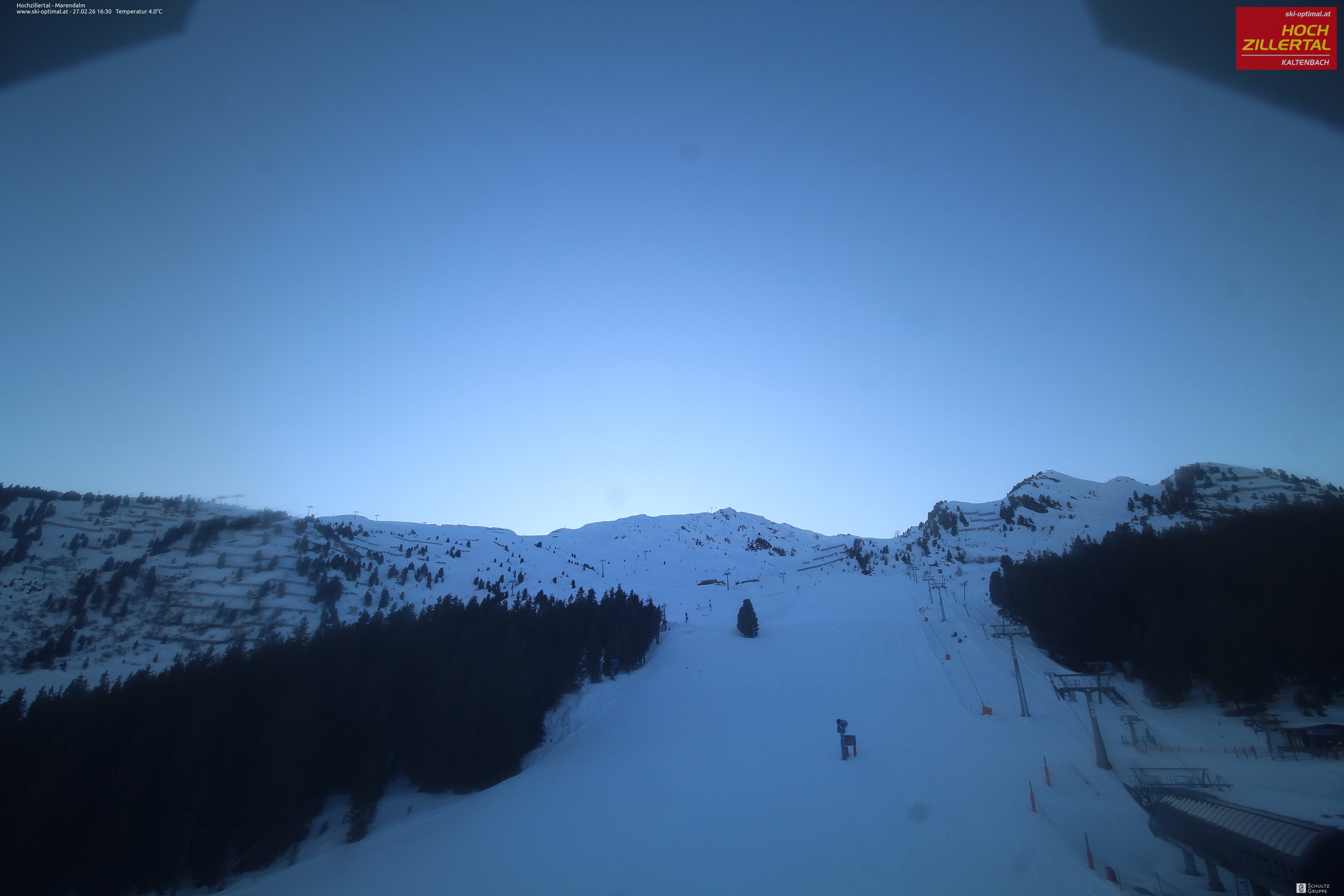 Archiv Foto Webcam Hochzillertal: Ausblick Marendalm
