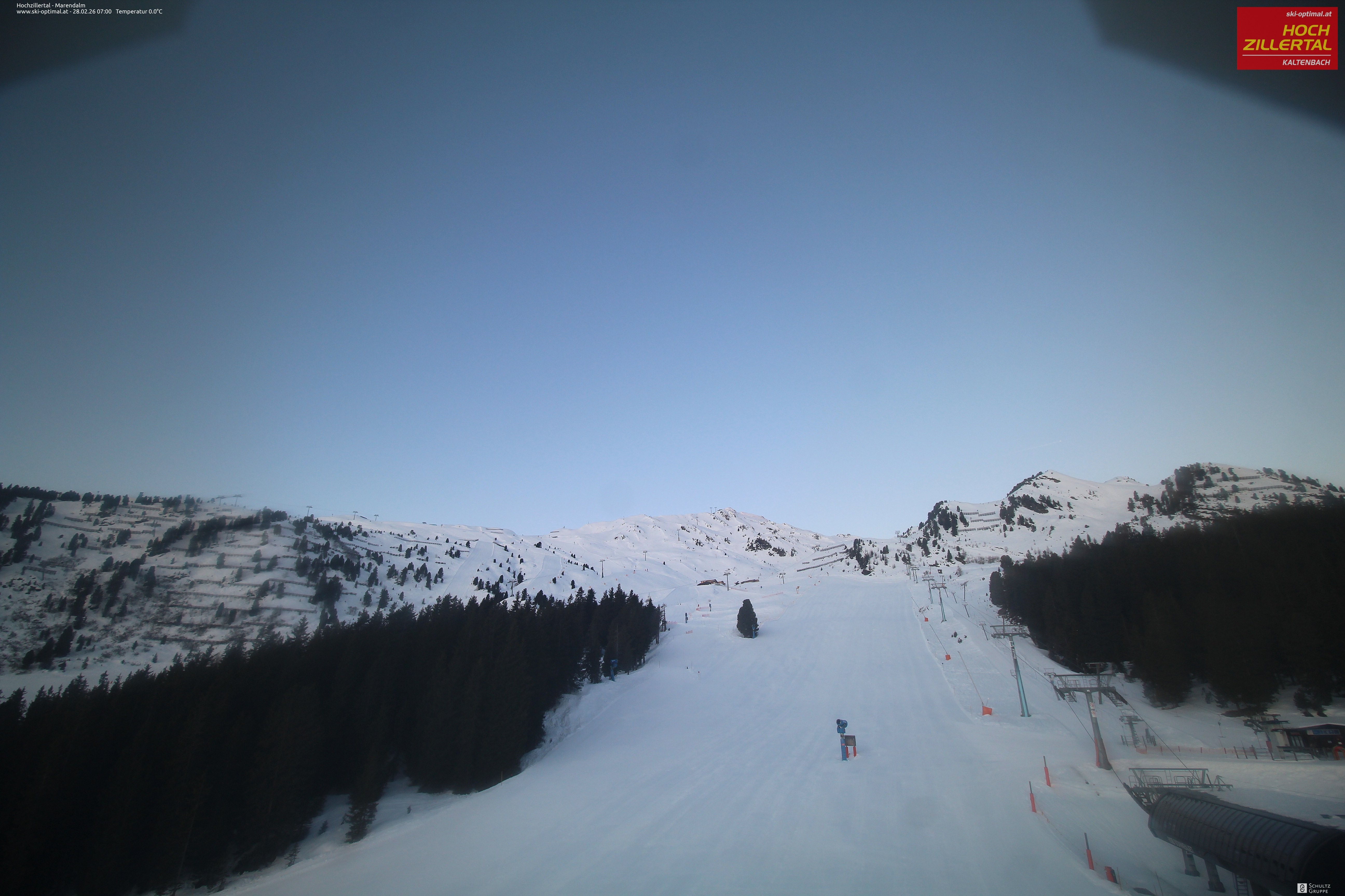 Archiv Foto Webcam Hochzillertal: Ausblick Marendalm